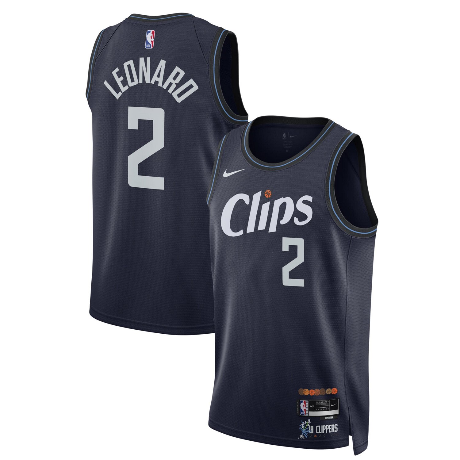 Nike Kawhi Leonard La Clippers City Edition 2023 24 Dri Fit NBA Swingman Jersey Blue