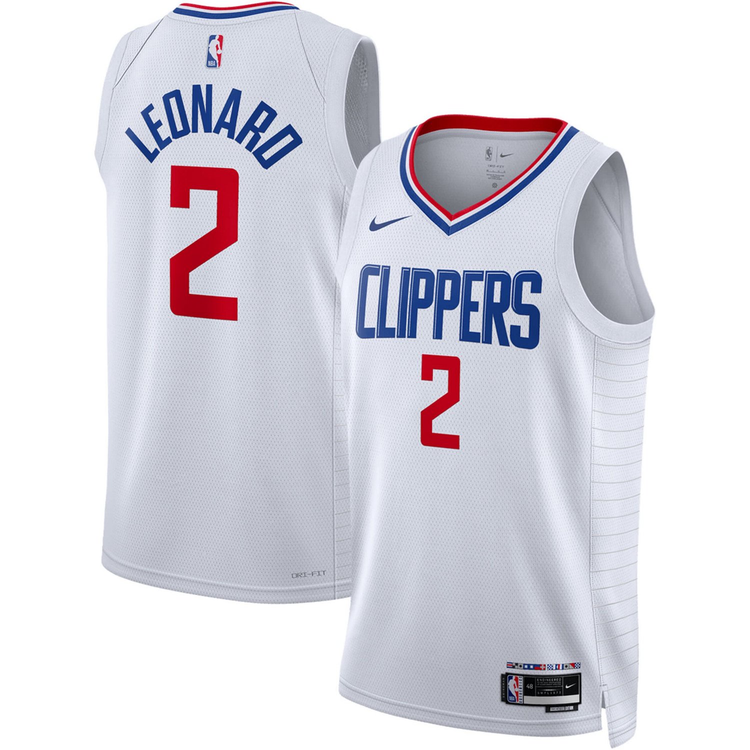 unisex Nike Kawhi Leonard White La Clippers Swingman Jersey Association Edition