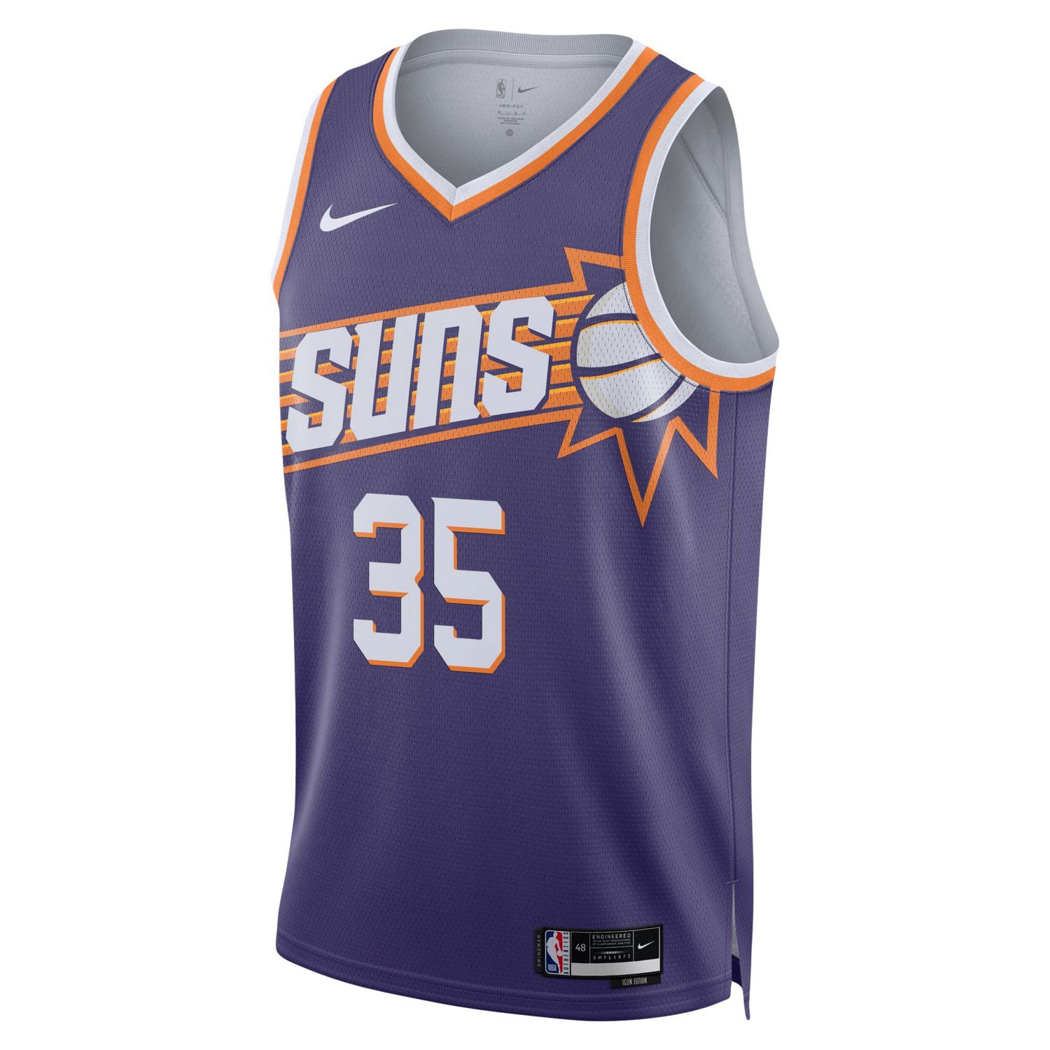 Unisex Nike Kevin Durant Phoenix Suns Swingman Jersey - Icon Edition                                                             - view number 2