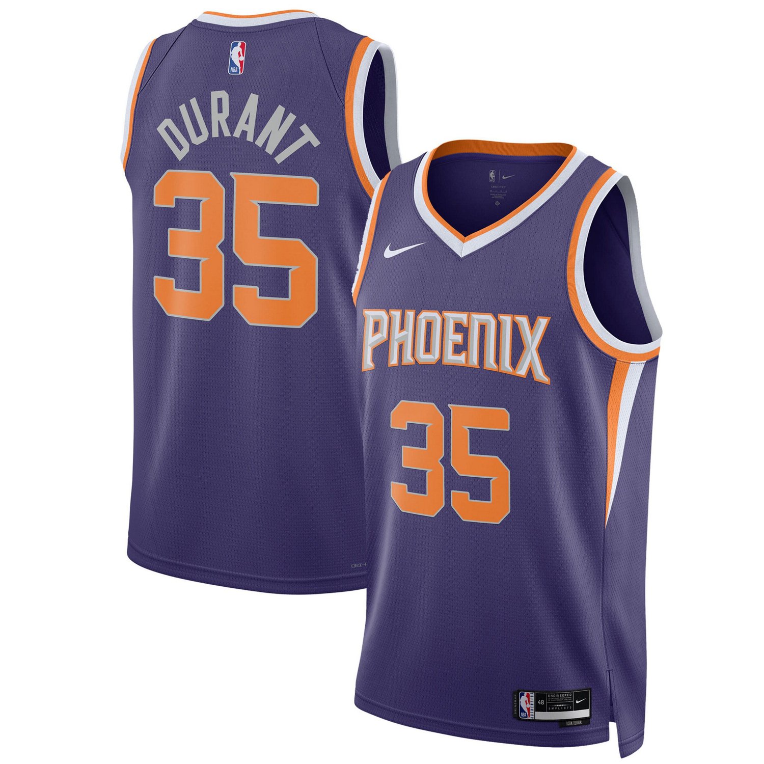 Unisex Nike Kevin Durant Phoenix Suns Swingman Jersey - Icon Edition