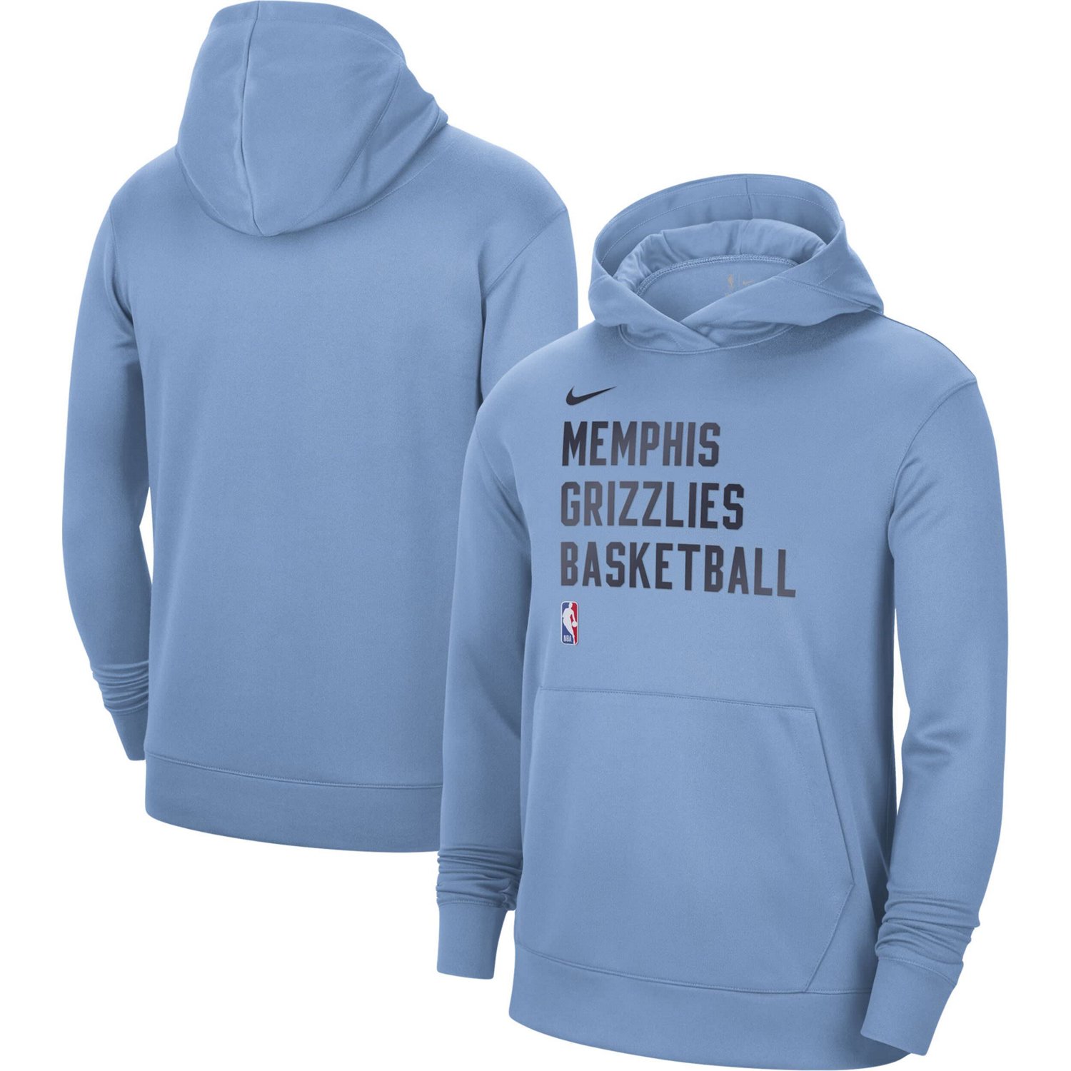 Unisex Nike Light Memphis Grizzlies 2023/24 Performance Spotlight On-Court Practice Pullover Hoodie                              - view number 1