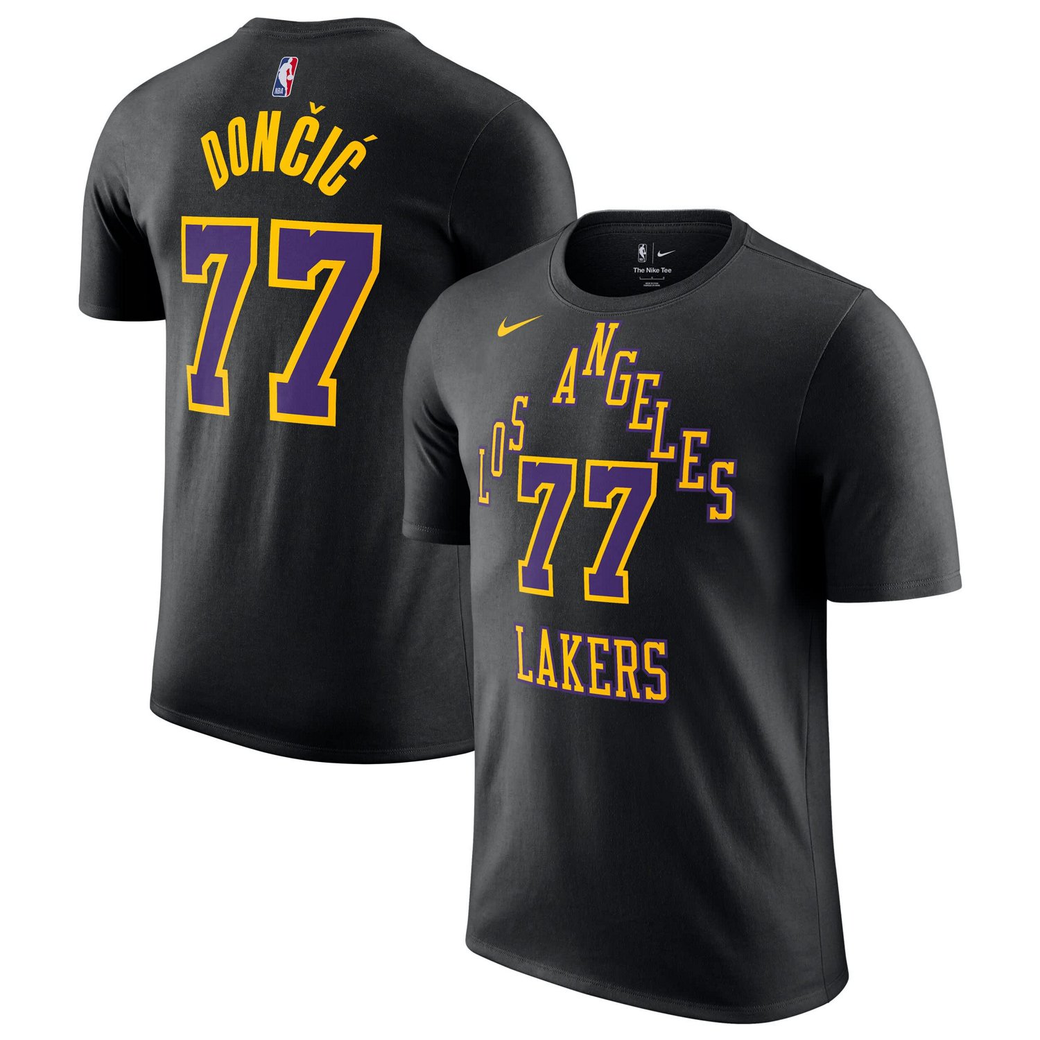 Unisex Nike Luka Doni Los Angeles Lakers 2025 26 City Edition Name  Number T-Shirt - view number 1
