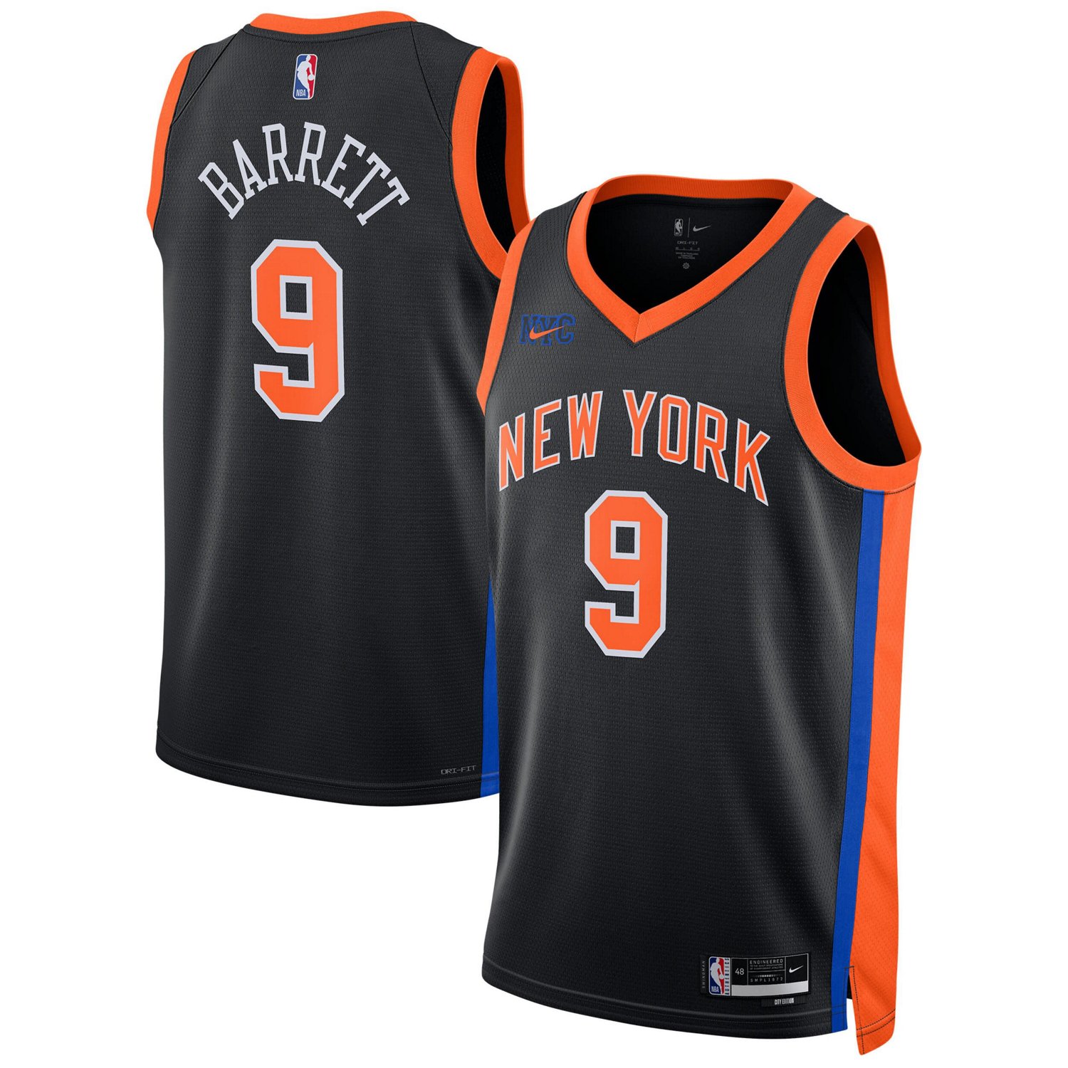 Unisex Nike RJ Barrett New York Knicks 2022/23 Swingman Jersey - City Edition                                                    - view number 1