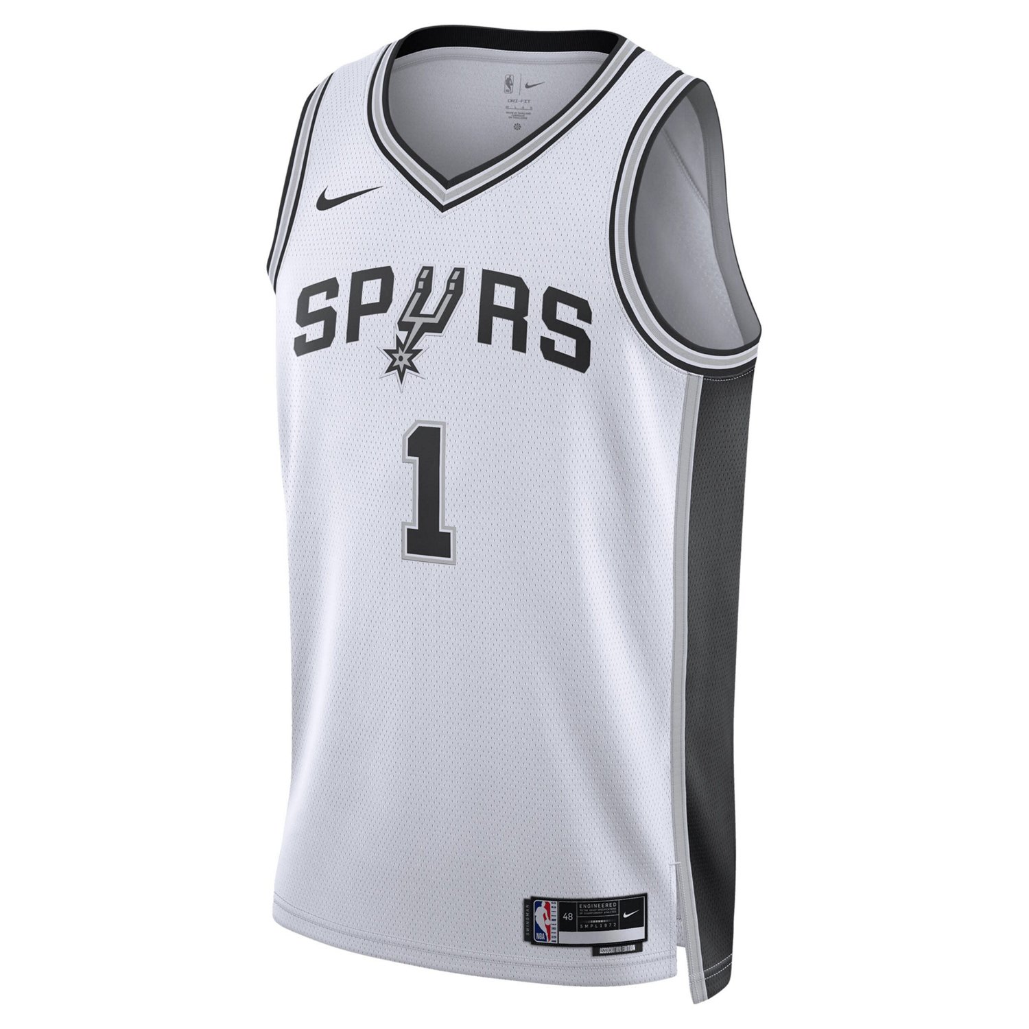 Unisex Nike Victor Wembanyama San Antonio Spurs Swingman Jersey - Association Edition                                            - view number 2