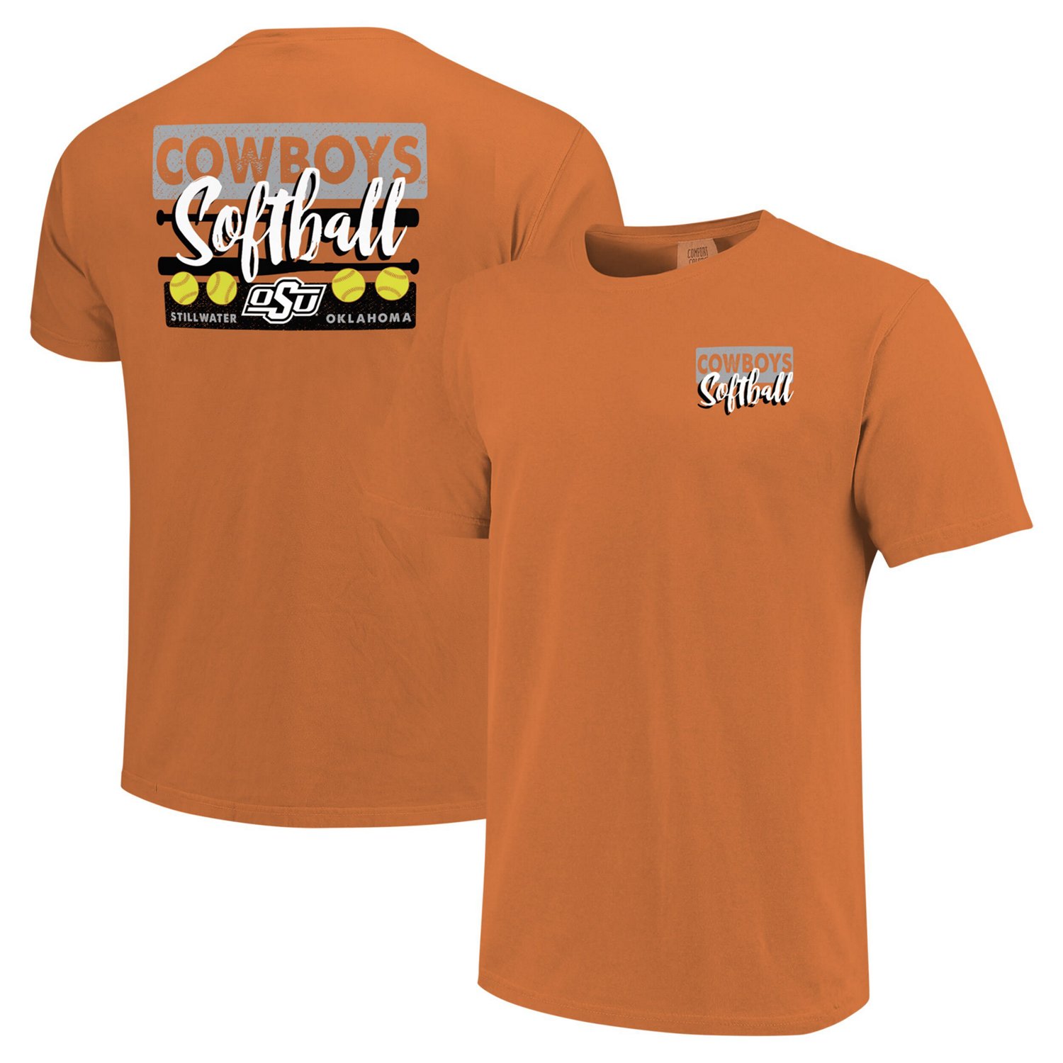Unisex Oklahoma State Cowboys Gritty Softball Bats Comfort Colors T-Shirt