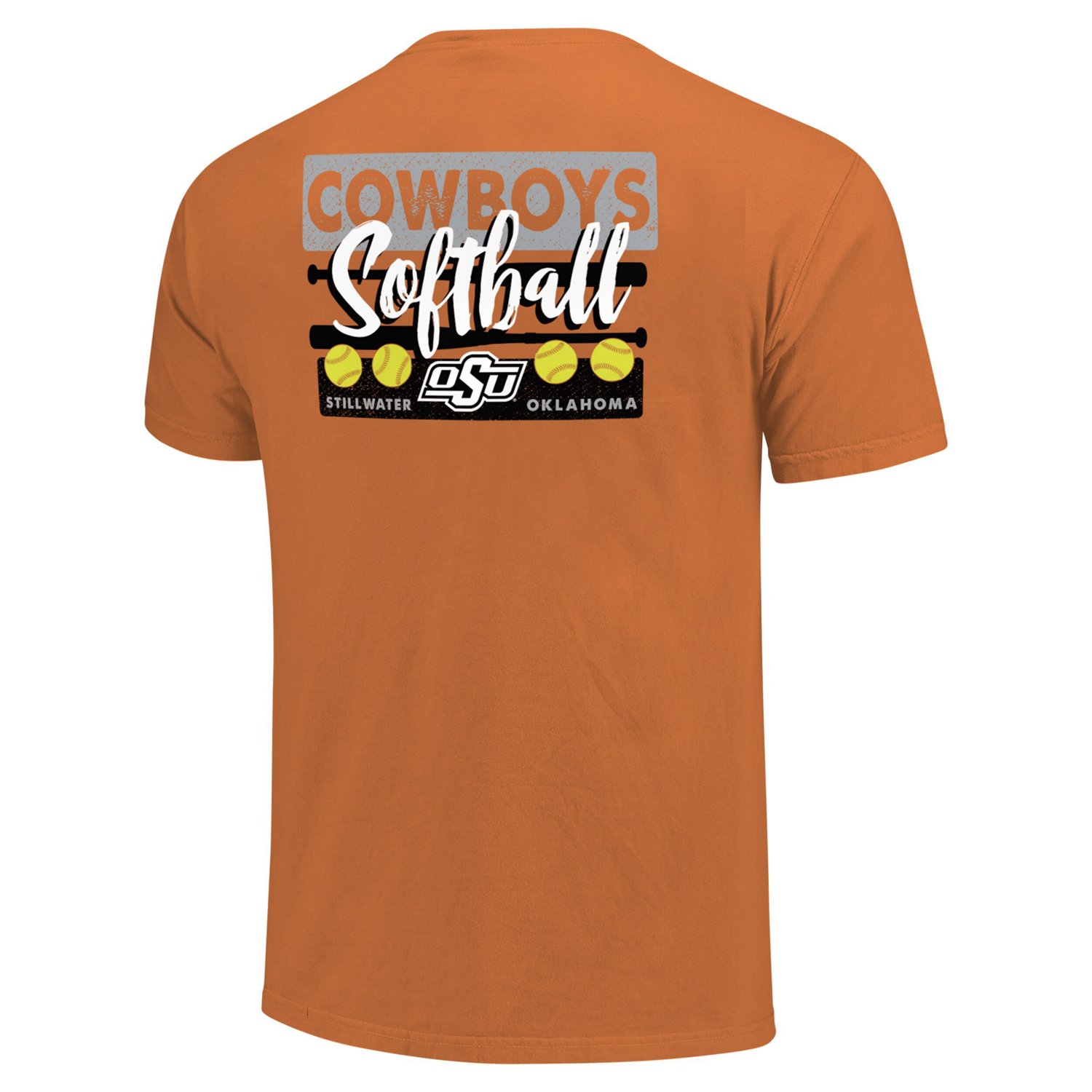 Unisex Oklahoma State Cowboys Gritty Softball Bats Comfort Colors T-Shirt - view number 3