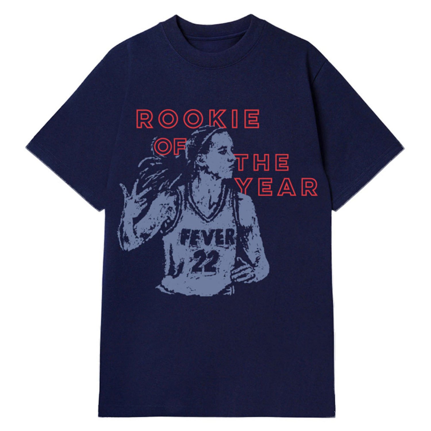 Unisex round21 Caitlin Clark Indiana Fever 2024 WNBA Rookie of the Year T-Shirt - view number 2