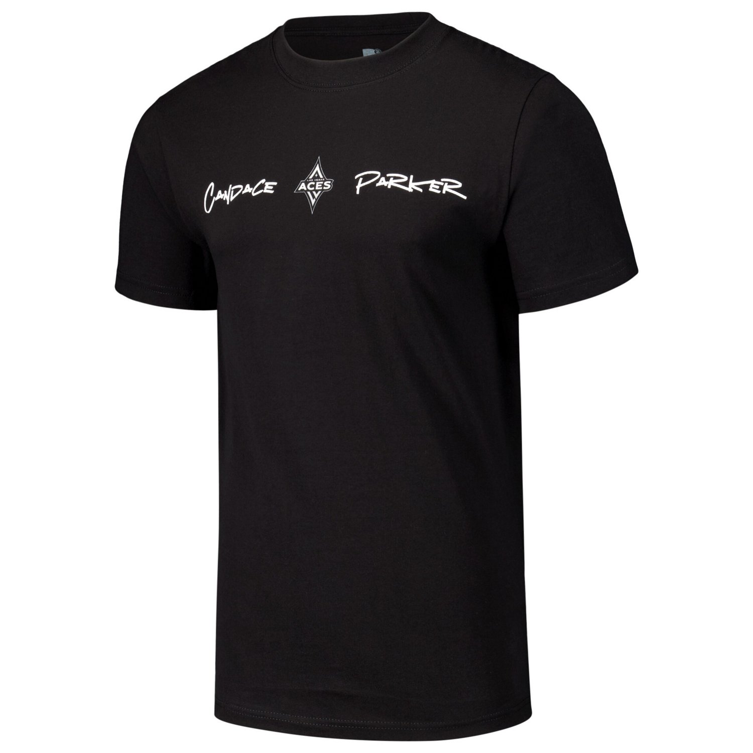 Unisex round21 Candace Parker Las Vegas Aces Player Signature Name  Number T-Shirt - view number 2