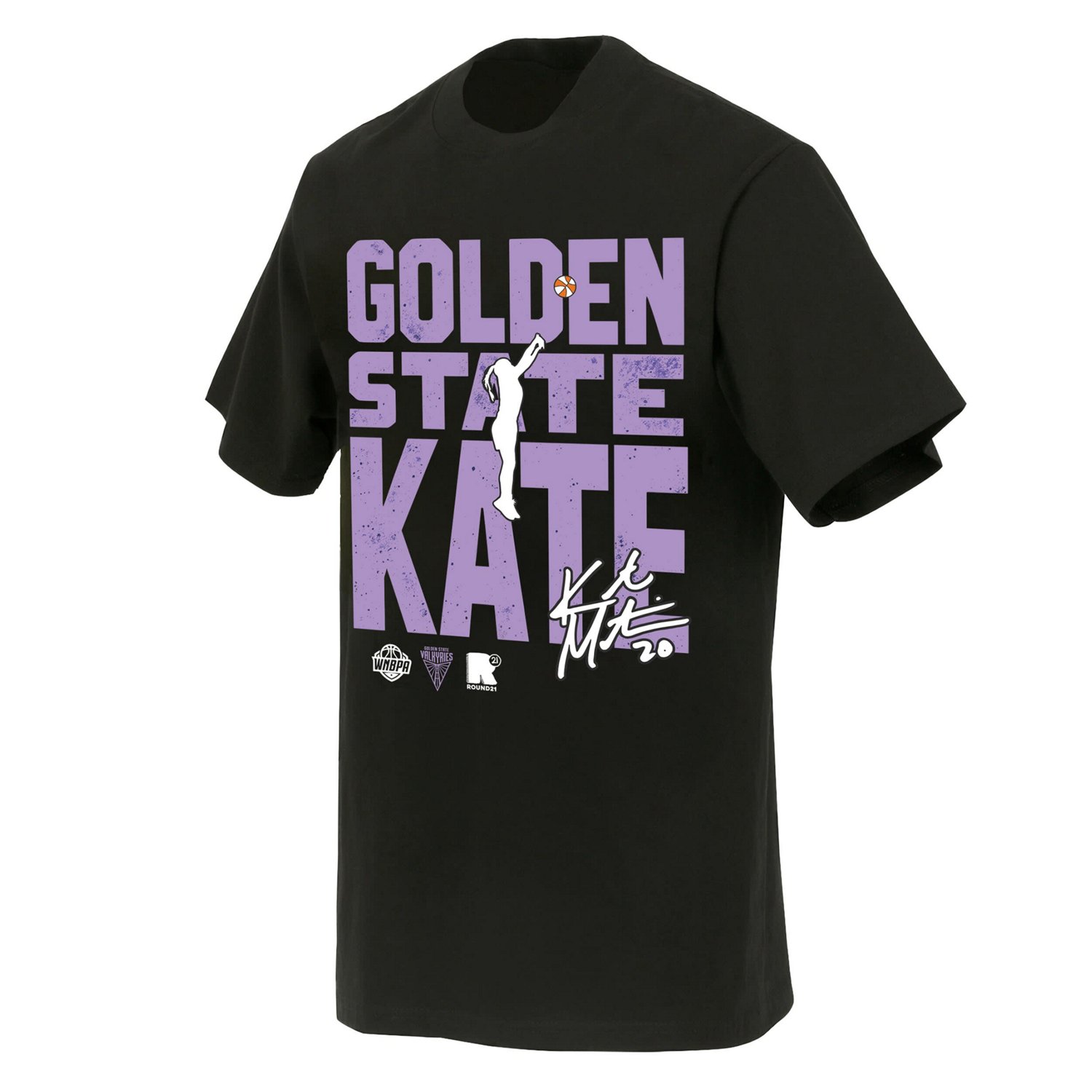 Unisex round21 Kate Martin Golden State Valkyries Jump Shot Player Signature T-Shirt