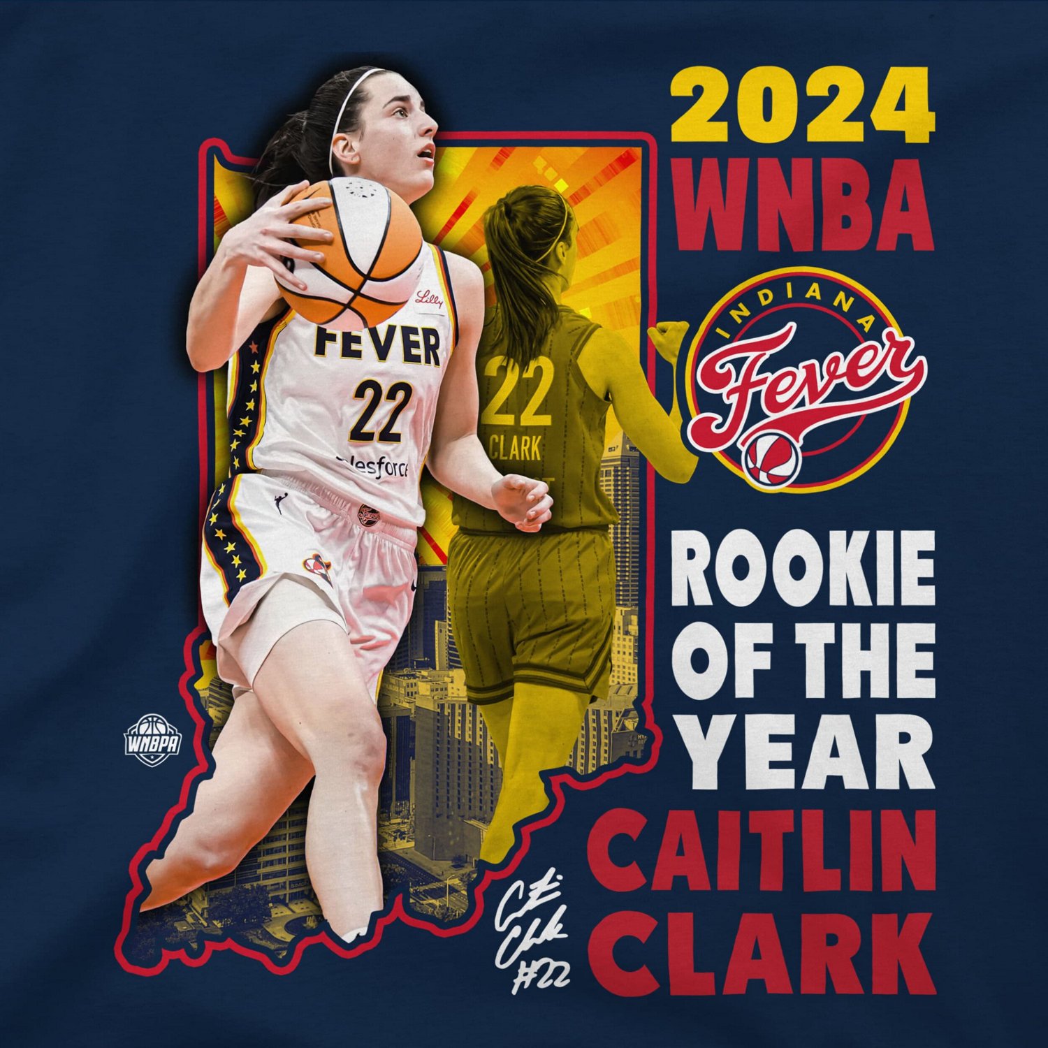 Unisex Stadium Essentials Caitlin Clark Indiana Fever 2024 WNBA Rookie of the Year T-Shirt - view number 4