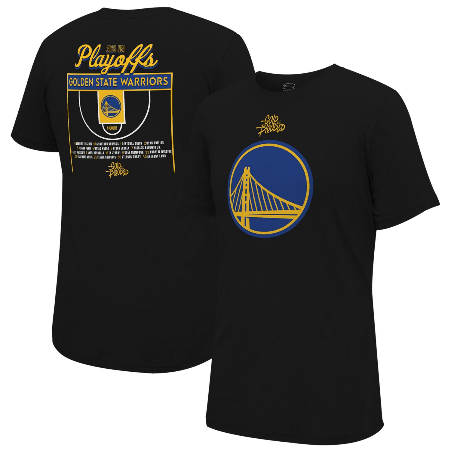 Unisex Stadium Essentials Golden State Warriors 2023 NBA Playoffs Roster T-Shirt                                                 - view number 1