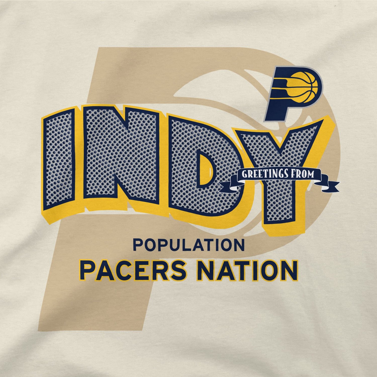 Unisex Stadium Essentials Indiana Pacers Greetings From T-Shirt - view number 4