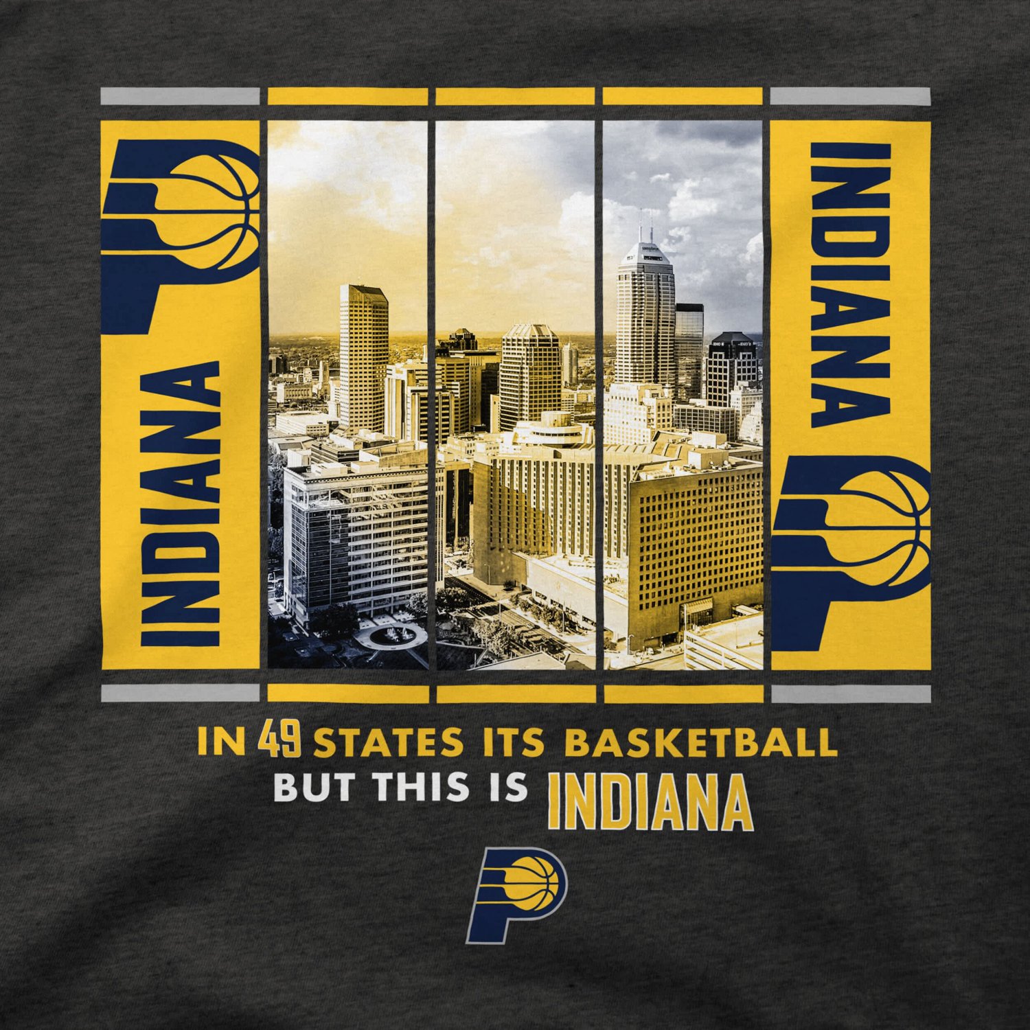 Unisex Stadium Essentials Indiana Pacers Skyline Boxout T-Shirt - view number 4
