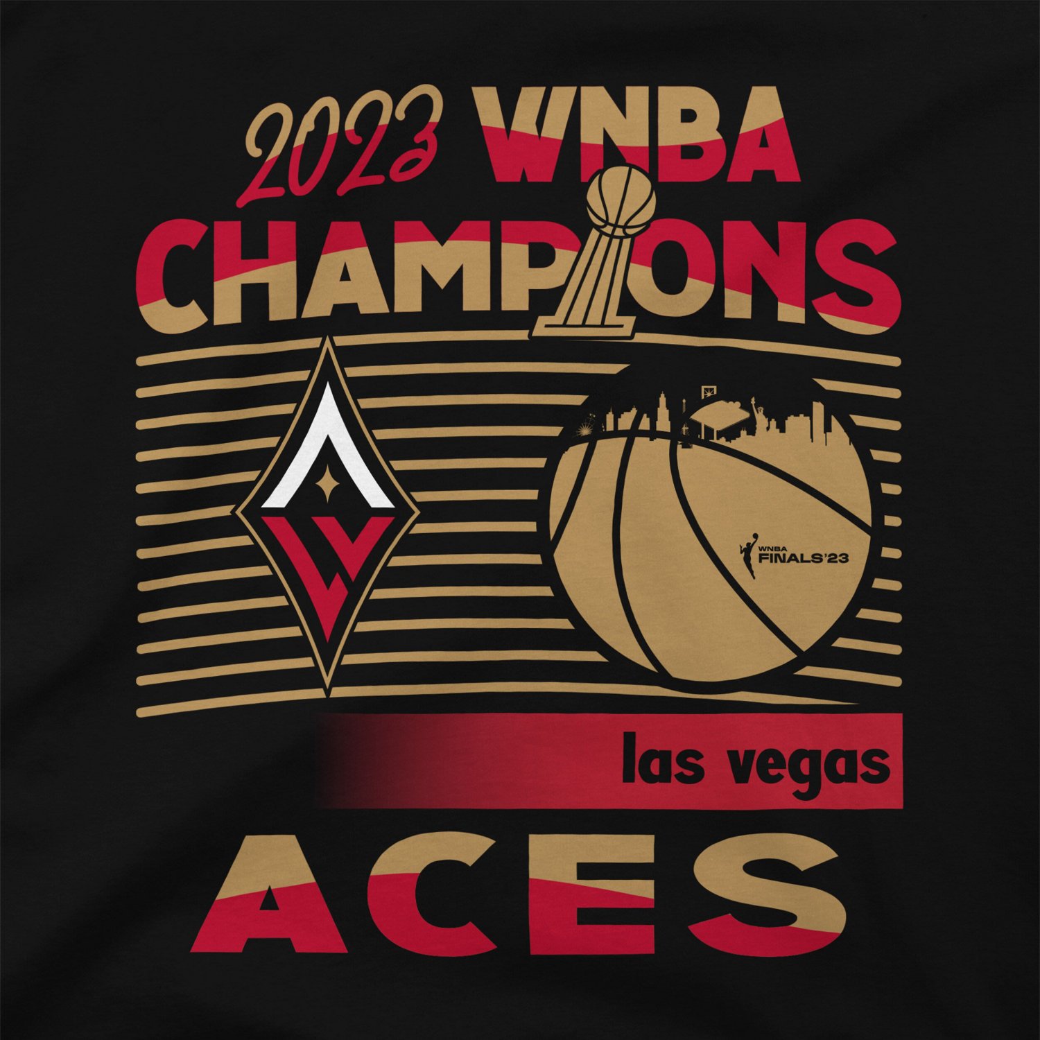 Unisex Stadium Essentials Las Vegas Aces 2023 WNBA Finals Champions Baller Crewneck Pullover Sweatshirt                          - view number 4
