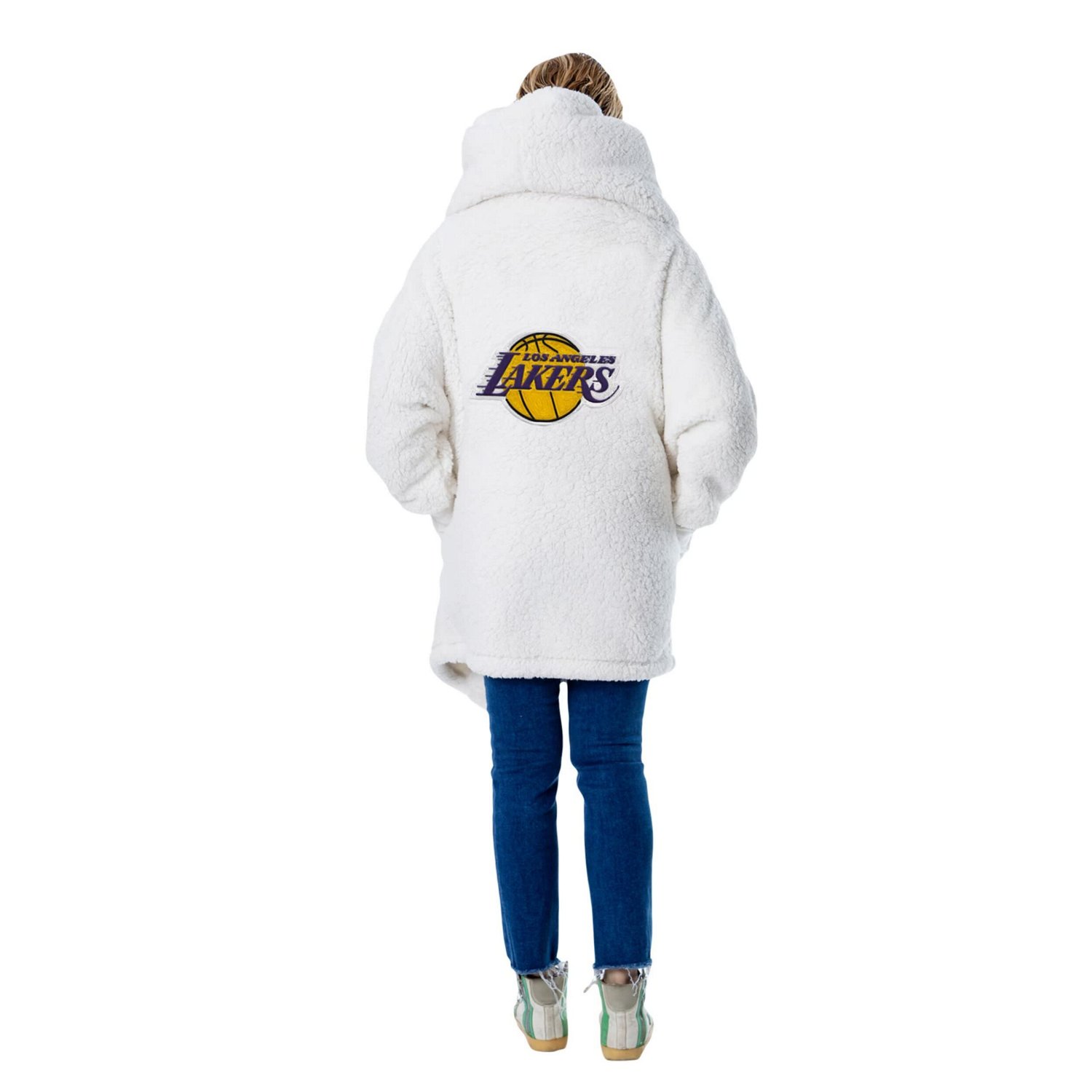 Unisex The Best Lounger in the World By Jill Martin Los Angeles Lakers Oversized Open-Front Hoodie Sweater - view number 1