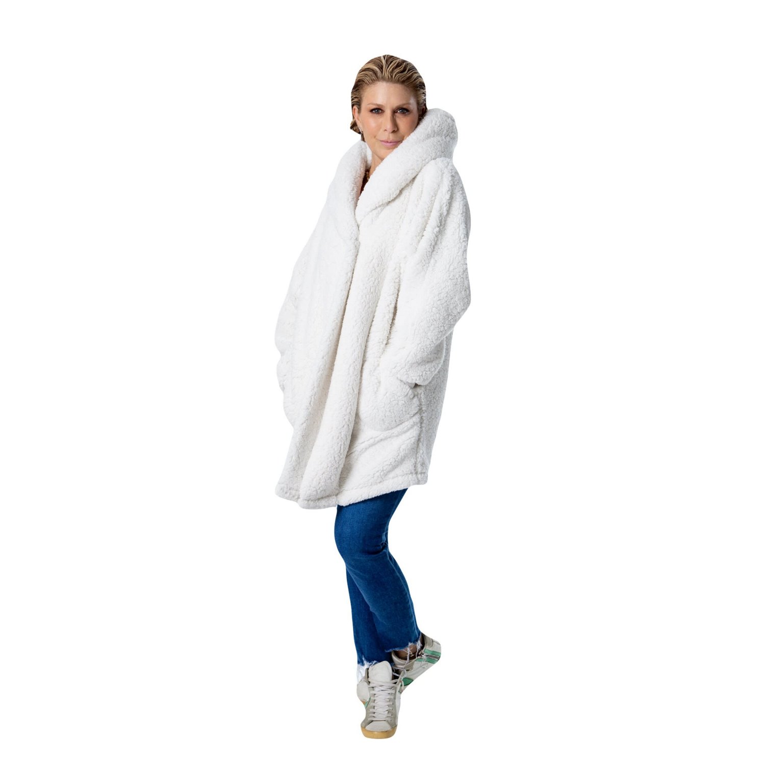 Unisex The Best Lounger in the World By Jill Martin Los Angeles Lakers Oversized Open-Front Hoodie Sweater - view number 2