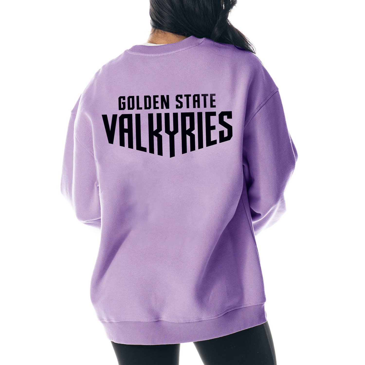 Unisex The Wild Collective Golden State Valkyries Dye Fleece Pullover Crew Sweatshirt