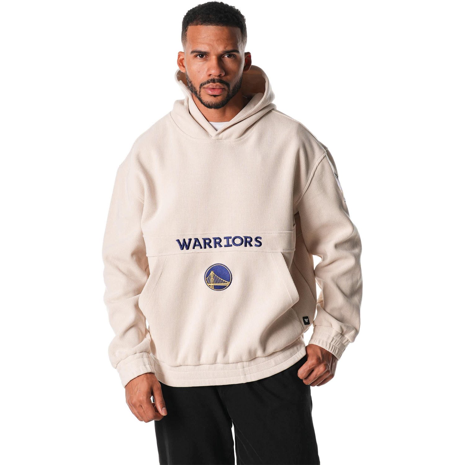 Unisex The Wild Collective Golden State Warriors Corduroy Tri-Blend Pullover Hoodie