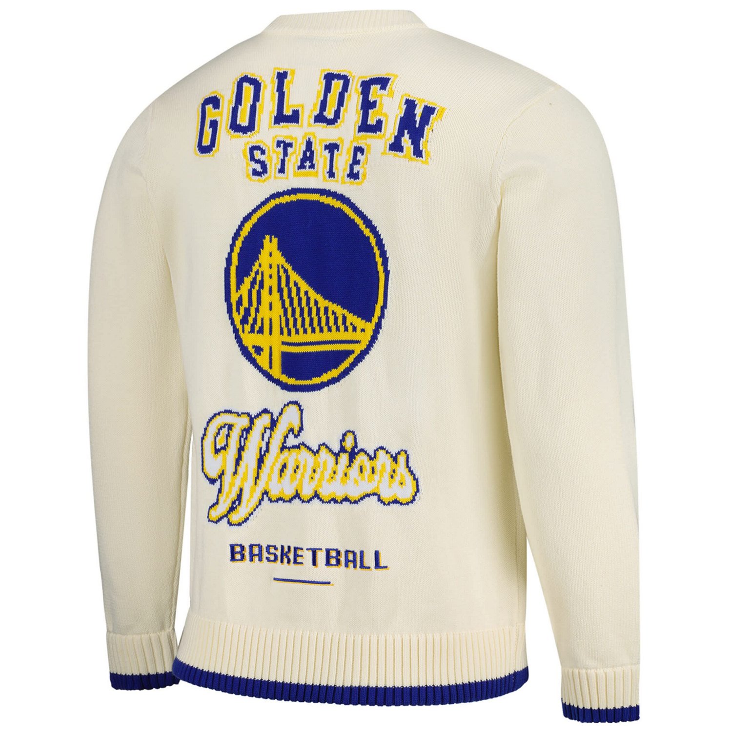 Unisex The Wild Collective Golden State Warriors Jacquard Knit Pullover Sweater