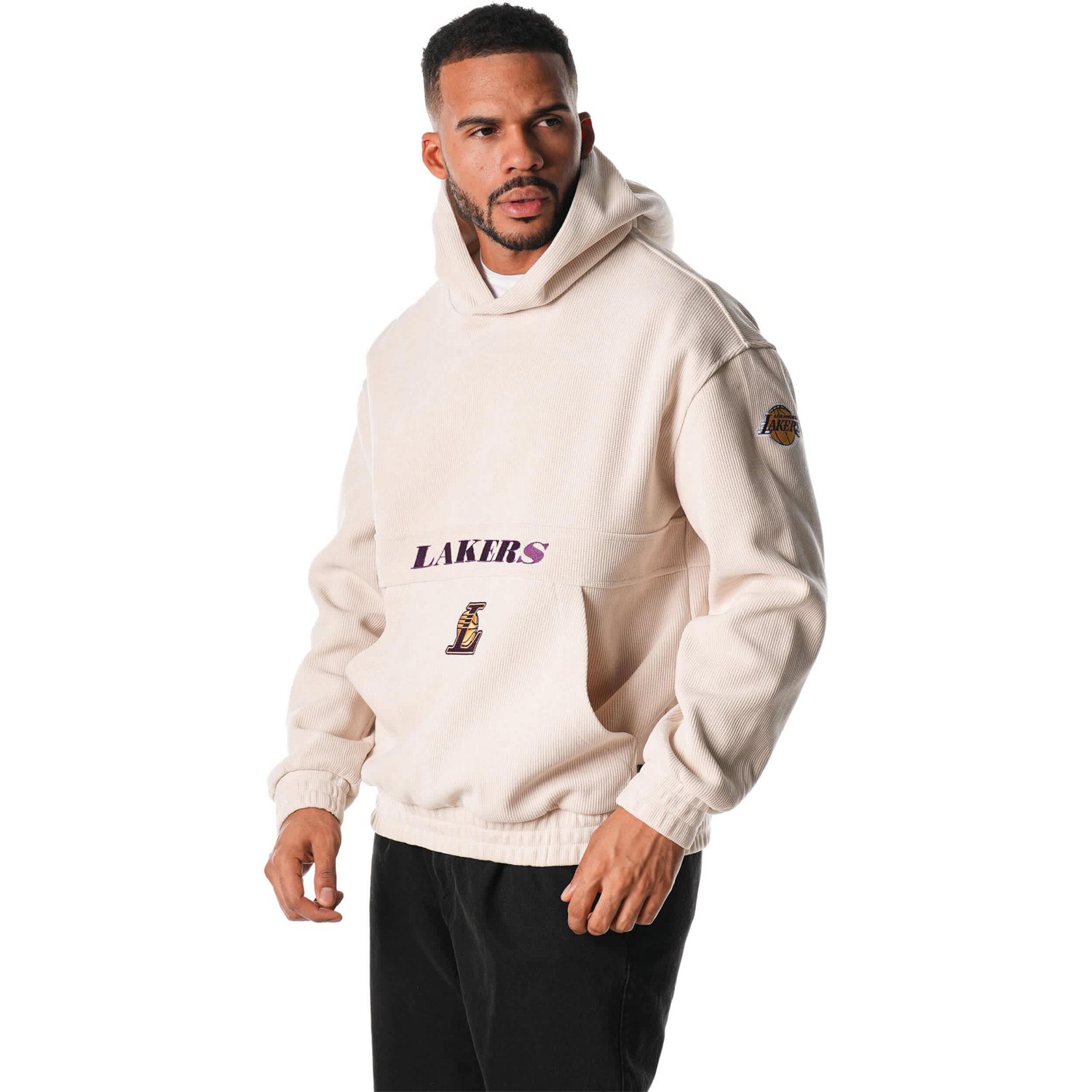 Unisex The Wild Collective Los Angeles Lakers Corduroy Tri-Blend Pullover Hoodie                                                 - view number 1