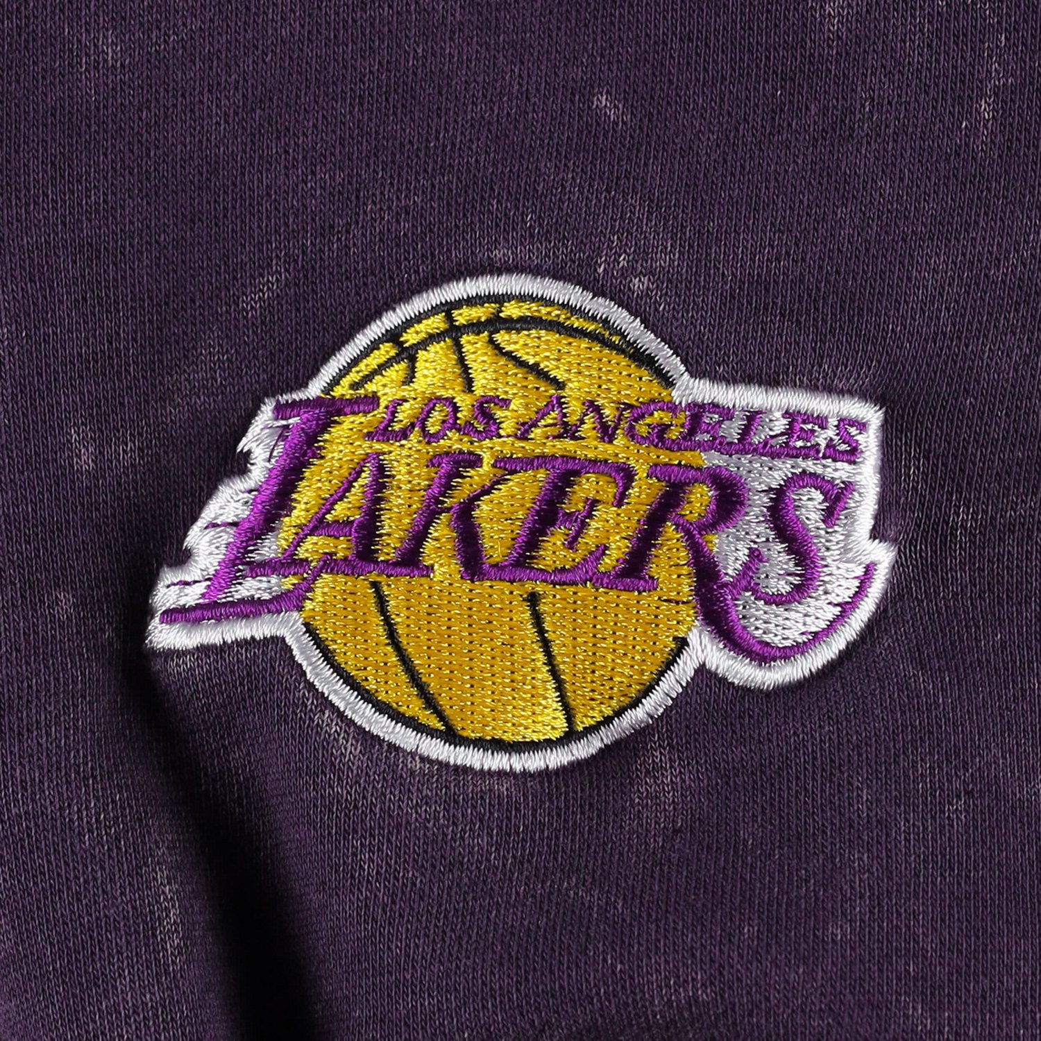 Unisex The Wild Collective Los Angeles Lakers Tonal Acid Wash Pullover Hoodie