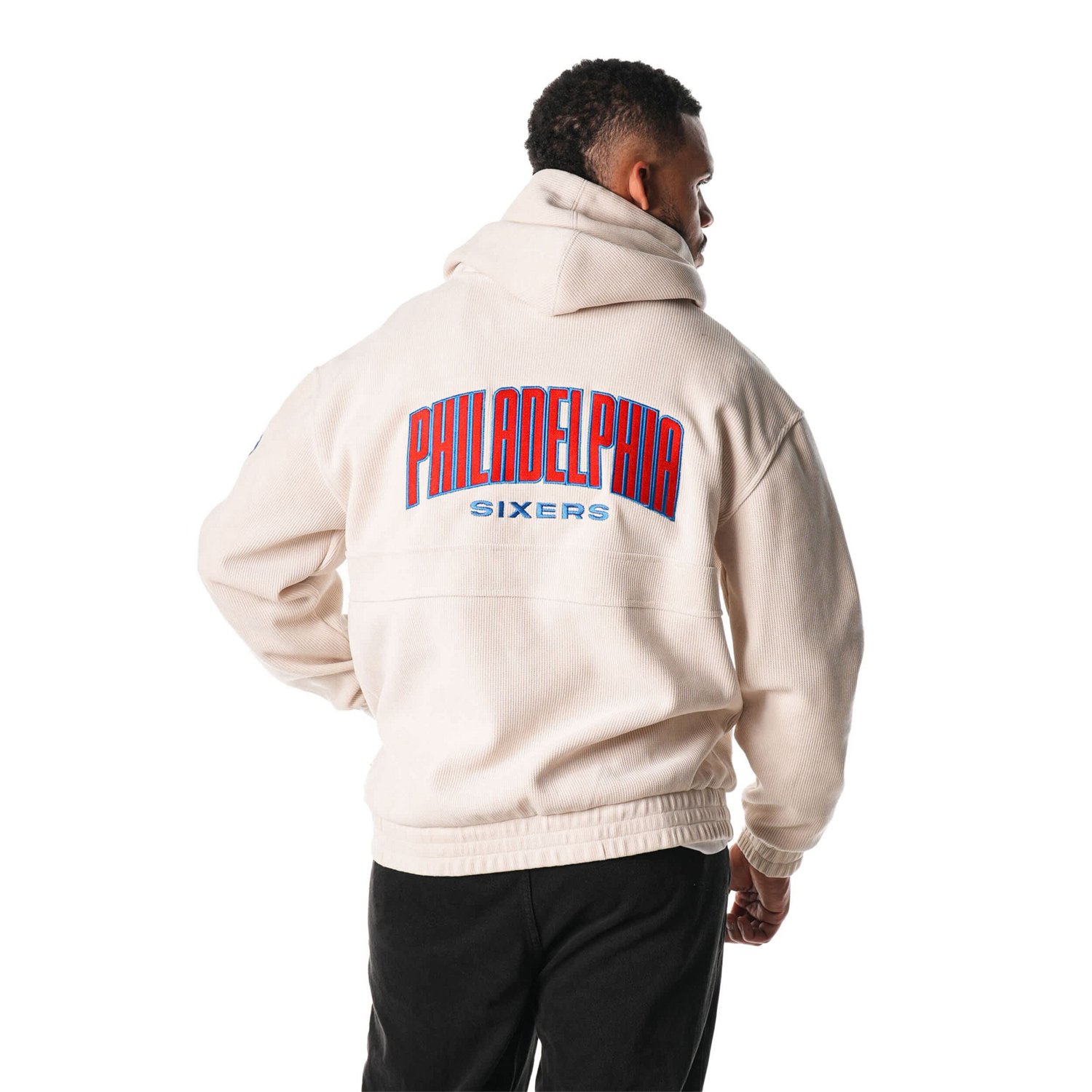 Unisex The Wild Collective Philadelphia 76ers Corduroy Tri-Blend Pullover Hoodie - view number 2