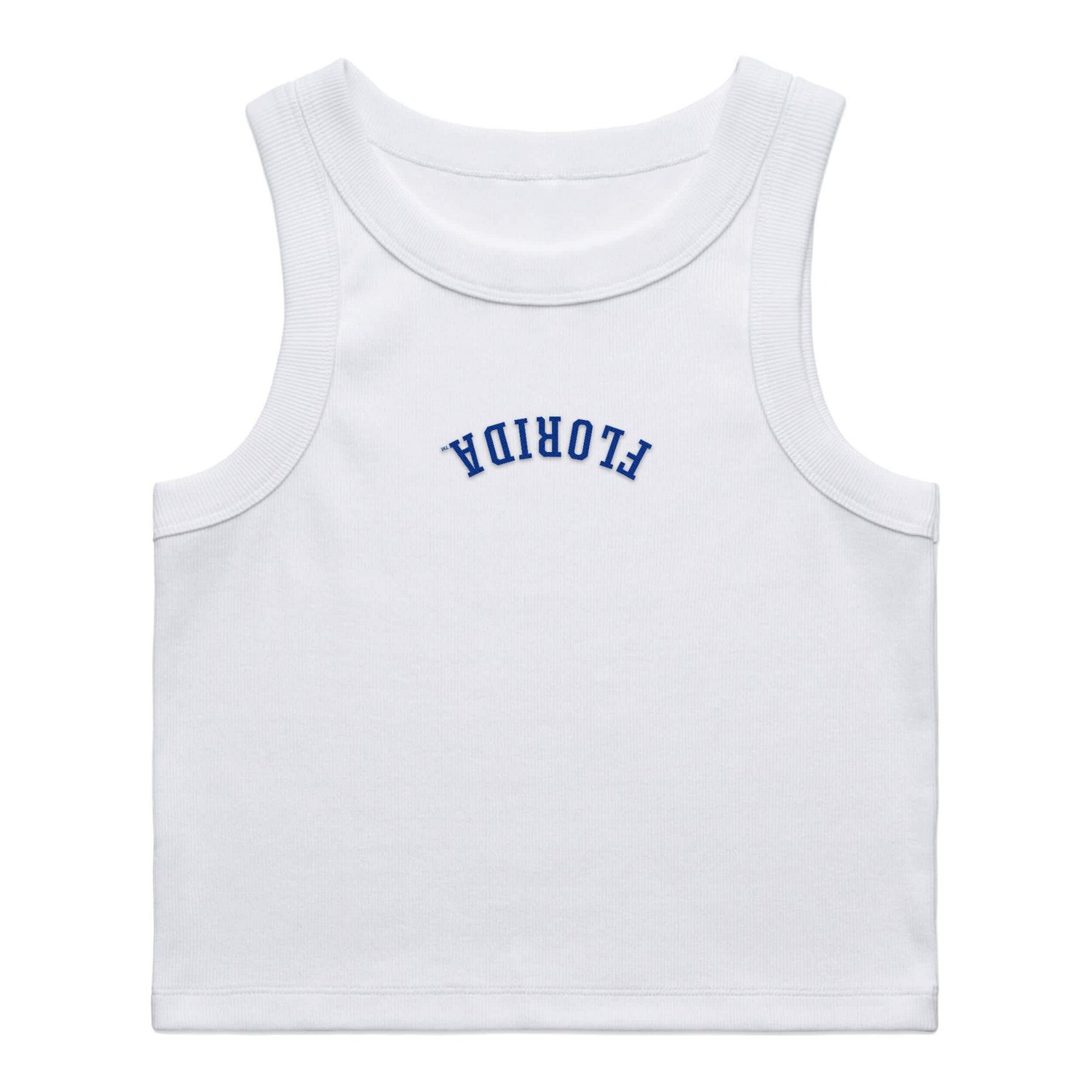 Uscape Apparel Florida Gators Upside Down Embroidery Ribbed Cropped Tank Top - view number 2