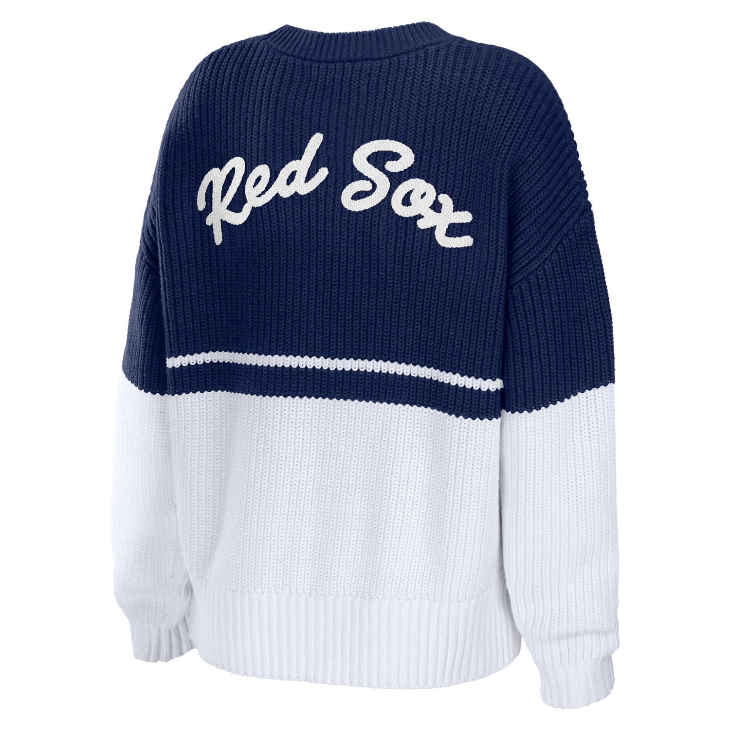 WEAR by Erin Andrews /White Boston Red Sox Chunky Pullover Sweatshirt - view number 3