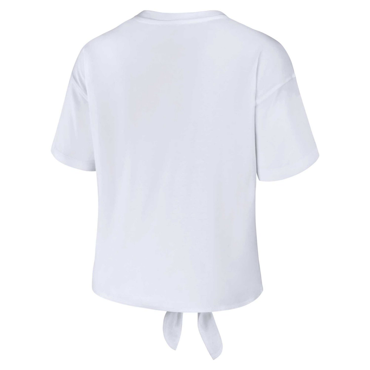 WEAR by Erin Andrews Auburn Tigers Striped Front Knot Cropped T-Shirt                                                            - view number 3