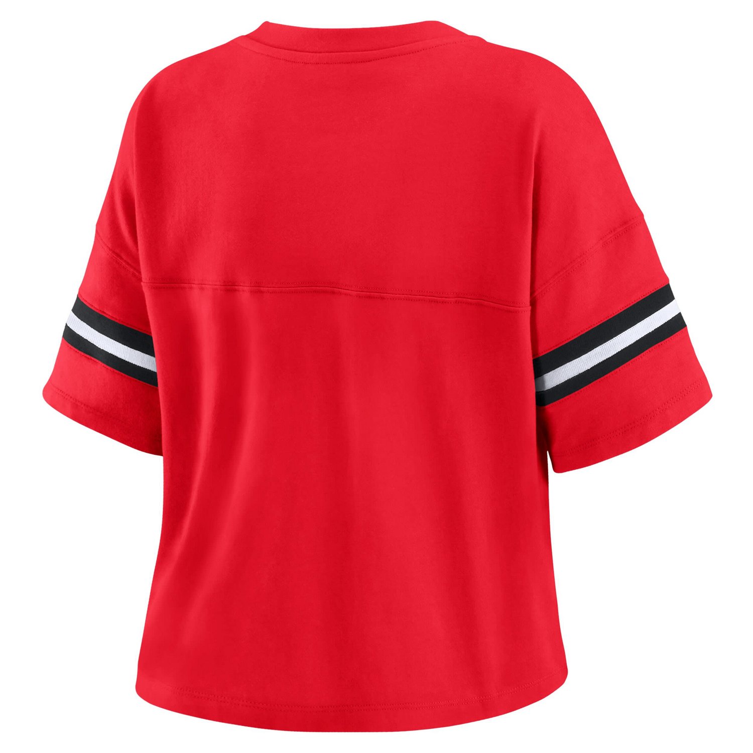 WEAR by Erin Andrews Chicago Bulls Plus Size Color Block Boxy V-Neck T-Shirt - view number 3