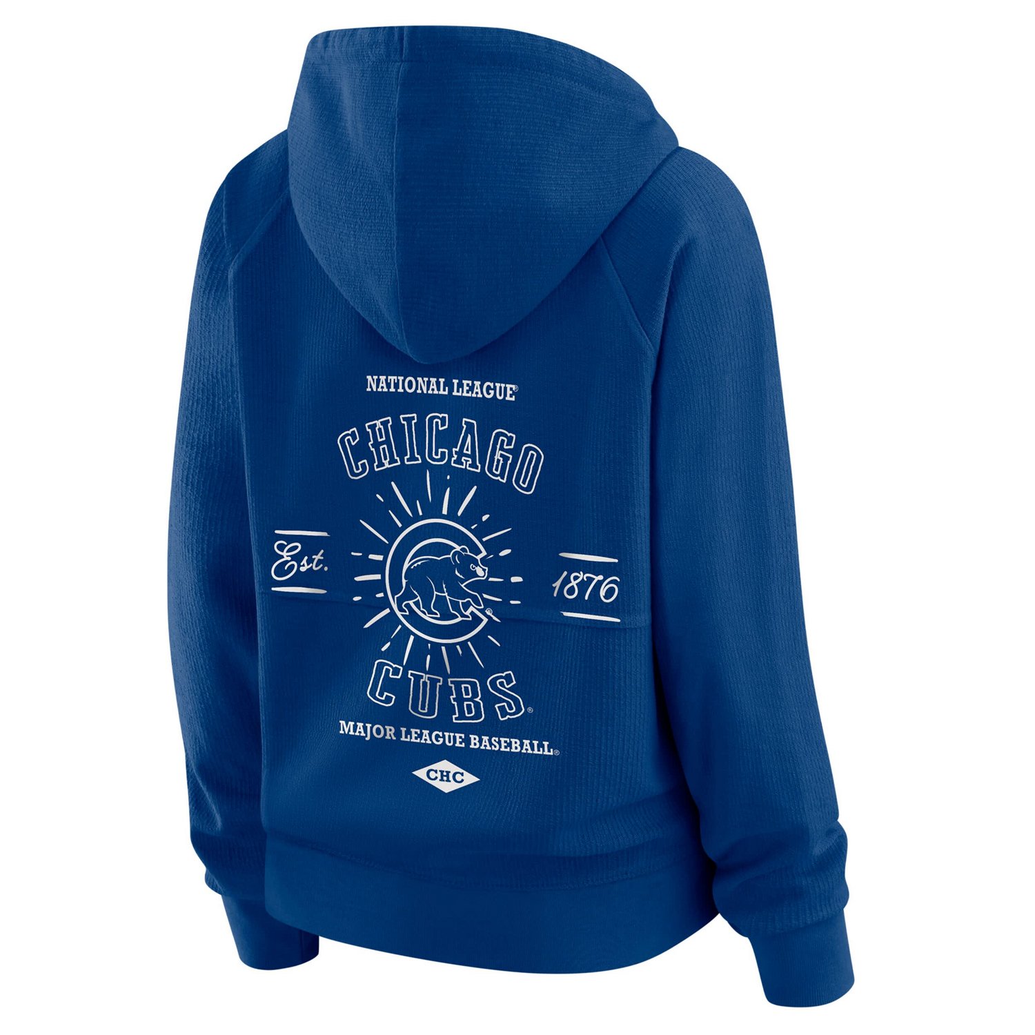 WEAR by Erin Andrews Chicago Cubs Vintage Full-Zip Raglan Hoodie - view number 3