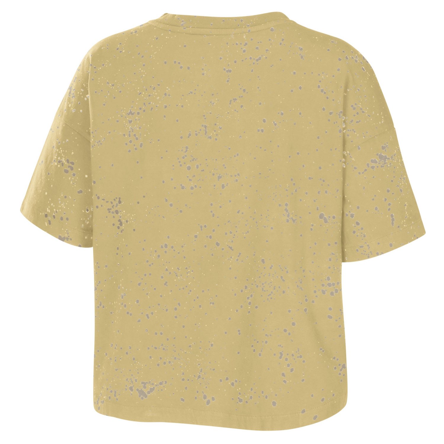 WEAR by Erin Andrews Colorado Buffaloes Bleach Wash Splatter Cropped Notch Neck T-Shirt - view number 3