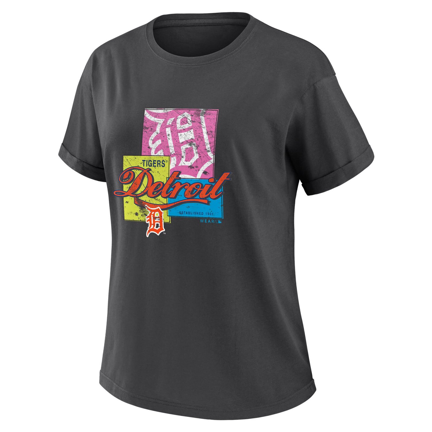 WEAR by Erin Andrews Detroit Tigers Domestic Box Color Boyfriend T-Shirt - view number 2