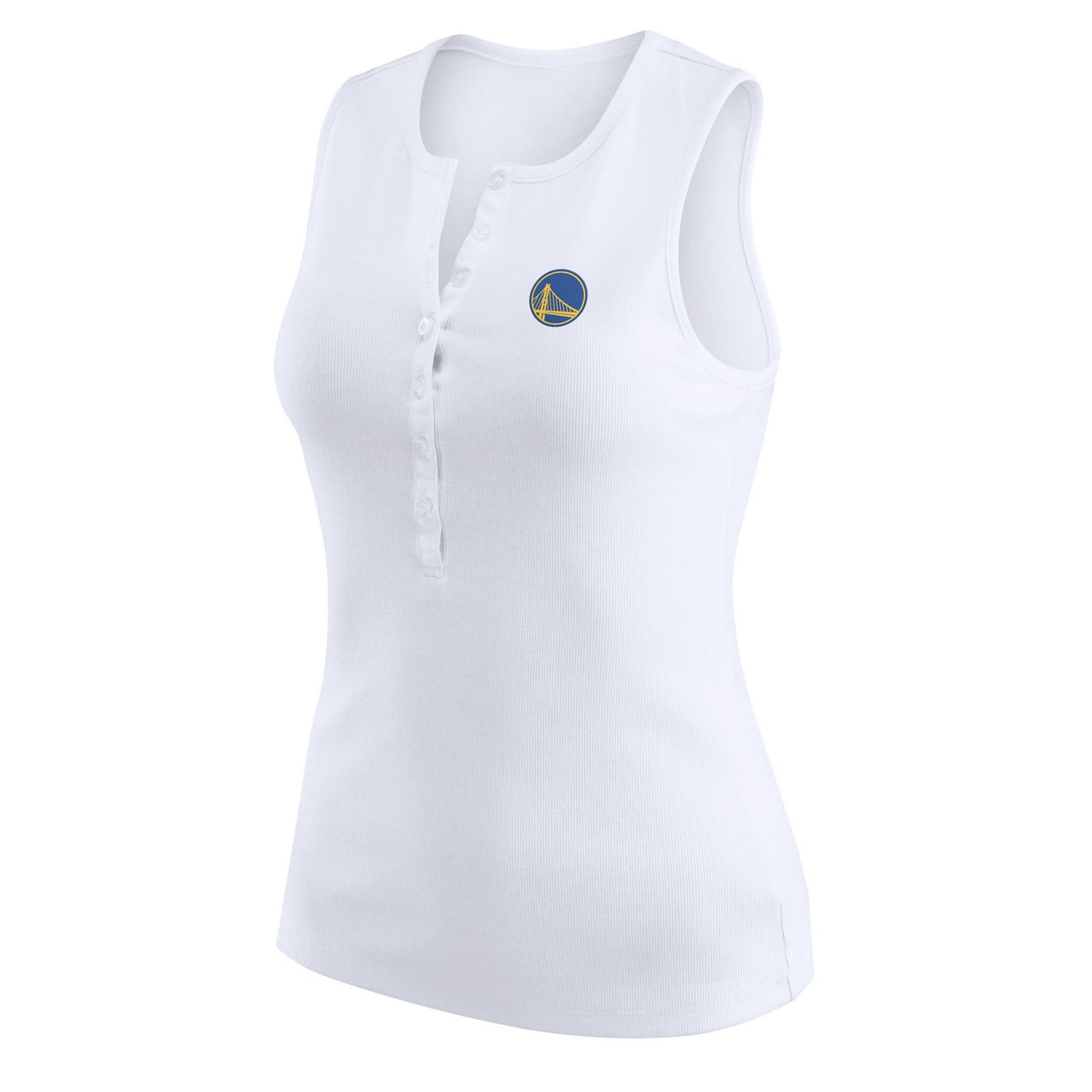 WEAR by Erin Andrews Golden State Warriors Rib-Knit Henley Tank Top - view number 2