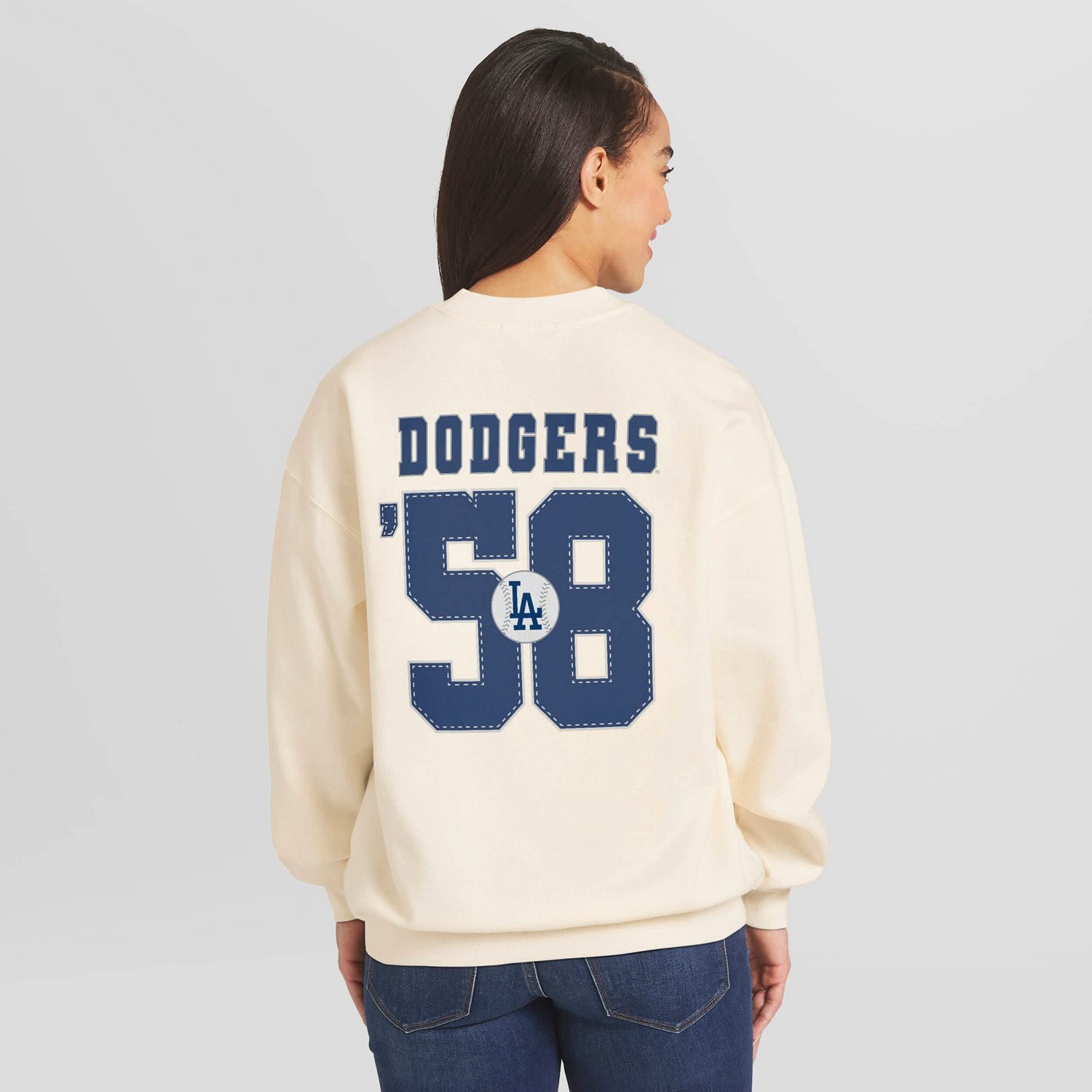 WEAR by Erin Andrews Los Angeles Dodgers Heavyweight Crew Neck Sweatshirt - view number 2