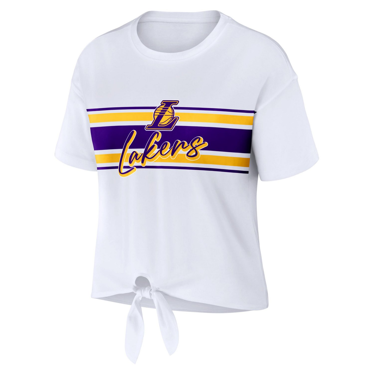 WEAR by Erin Andrews Los Angeles Lakers Tie-Front T-Shirt - view number 2