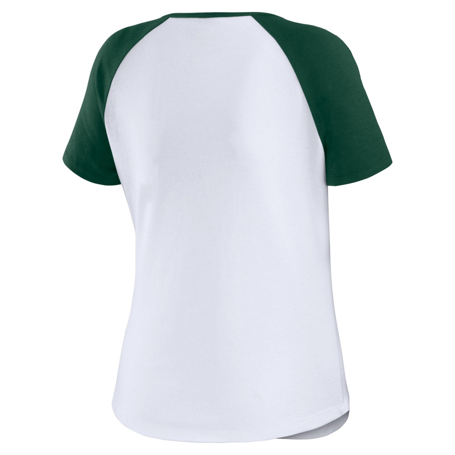 WEAR by Erin Andrews Miami Hurricanes Baseball Logo Raglan Henley T-Shirt - view number 3