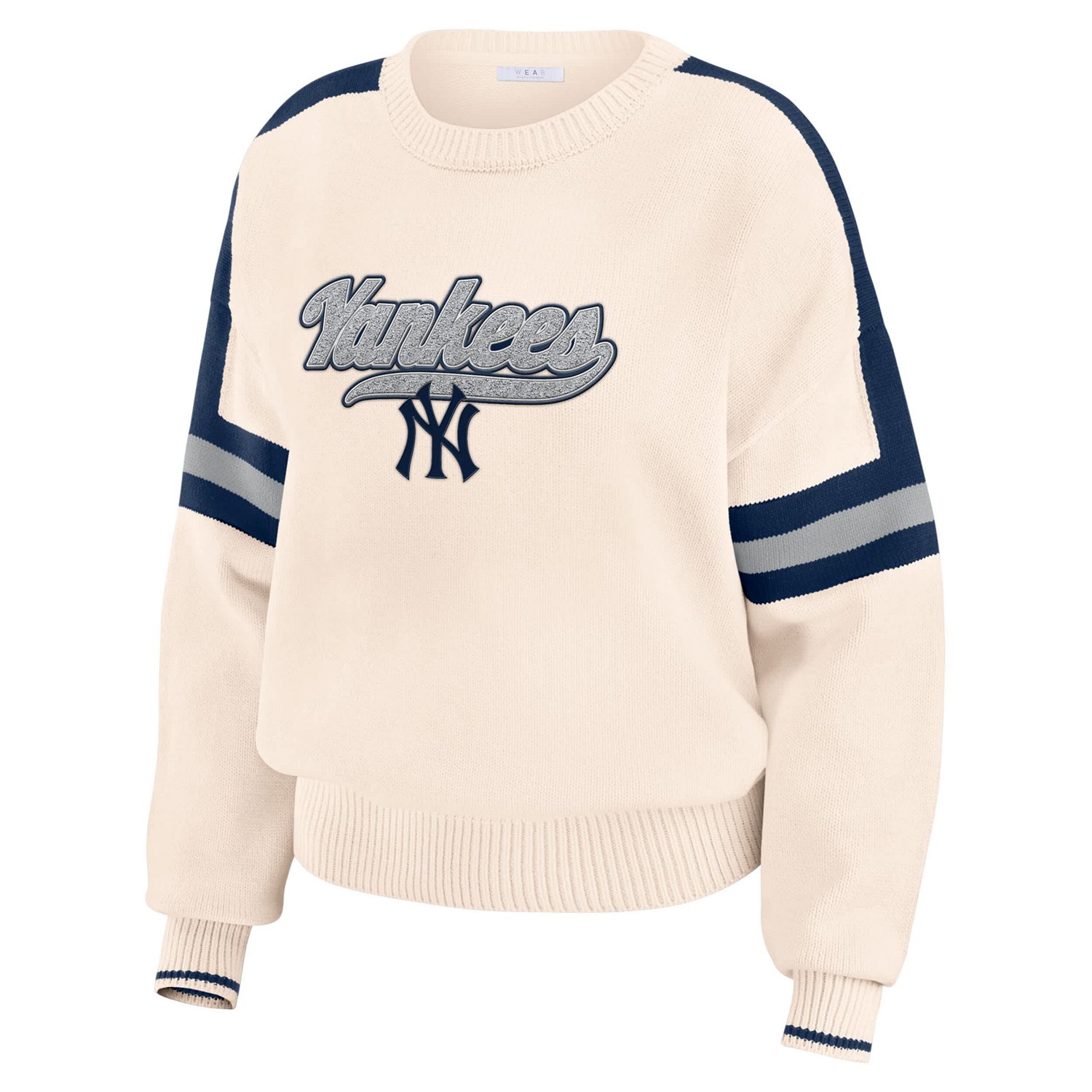 WEAR by Erin Andrews New York Yankees Stripe Pullover Sweater