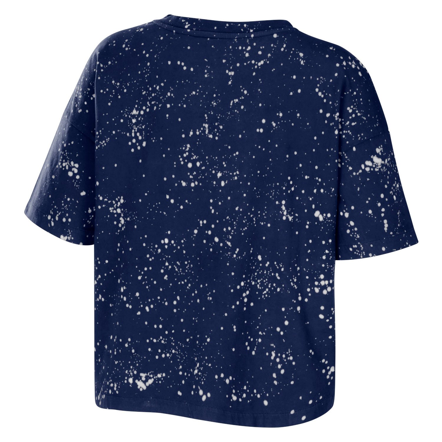 WEAR by Erin Andrews Penn State Nittany Lions Bleach Wash Splatter Cropped Notch Neck T-Shirt - view number 3