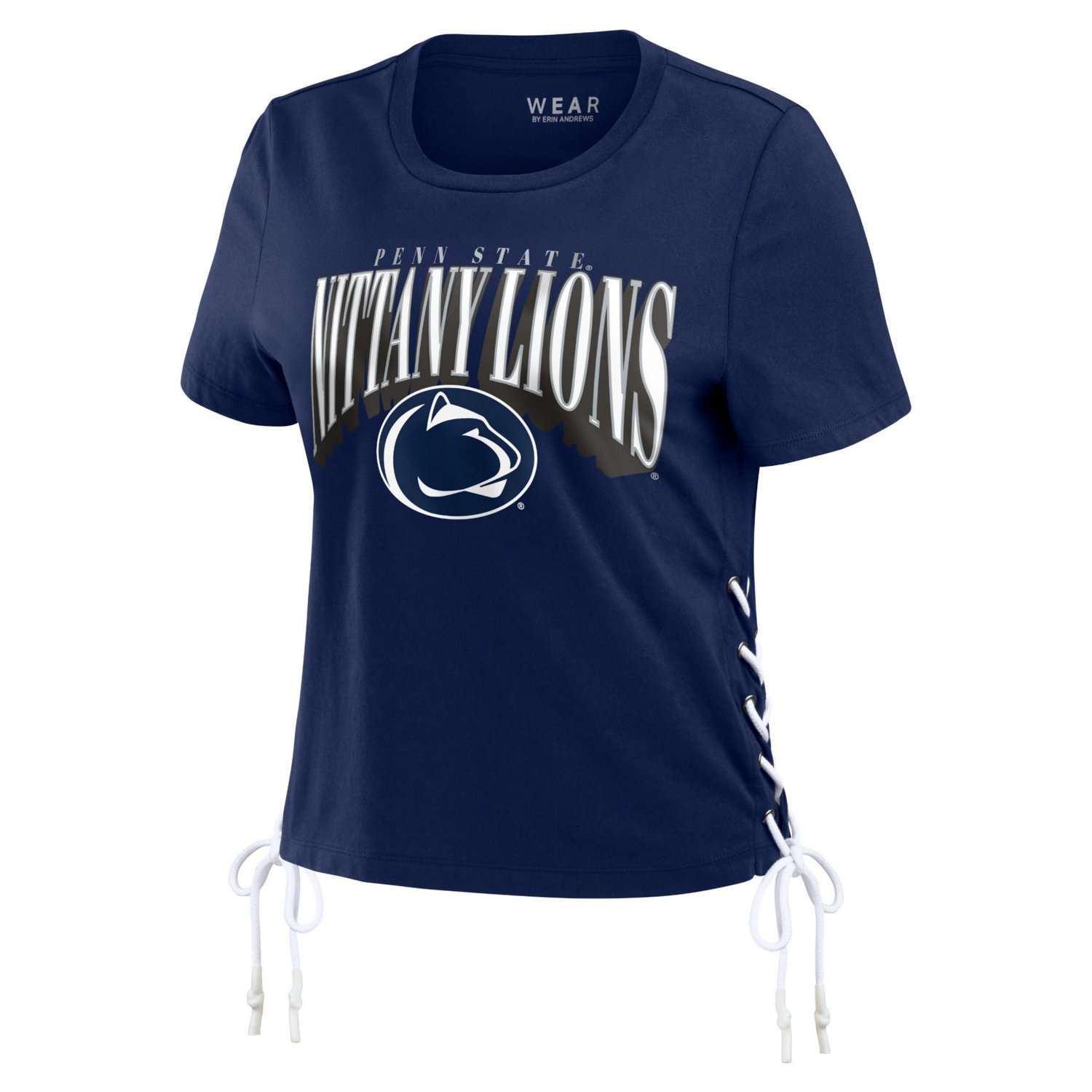 WEAR by Erin Andrews Penn State Nittany Lions Side Lace-Up Modest Crop T-Shirt - view number 2