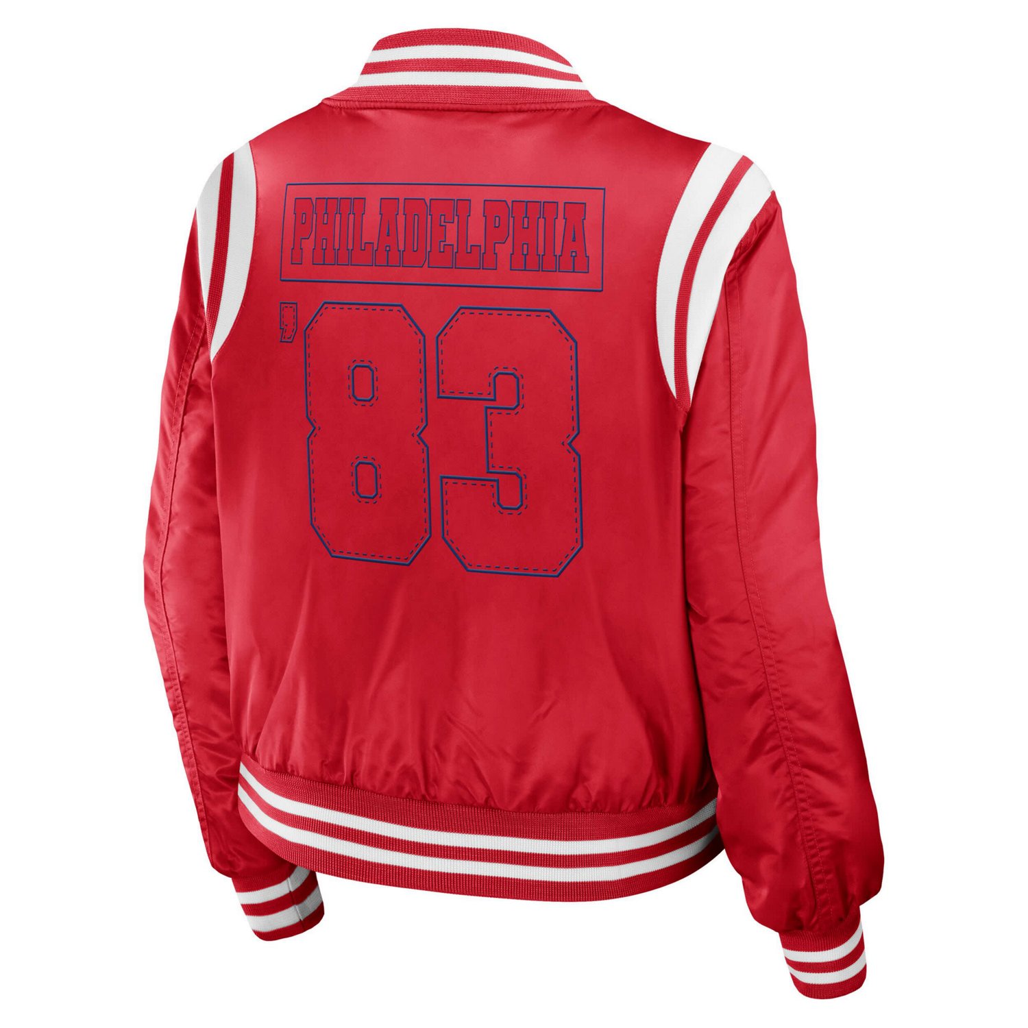 WEAR by Erin Andrews Philadelphia Phillies Football Bomber Jacket - view number 3