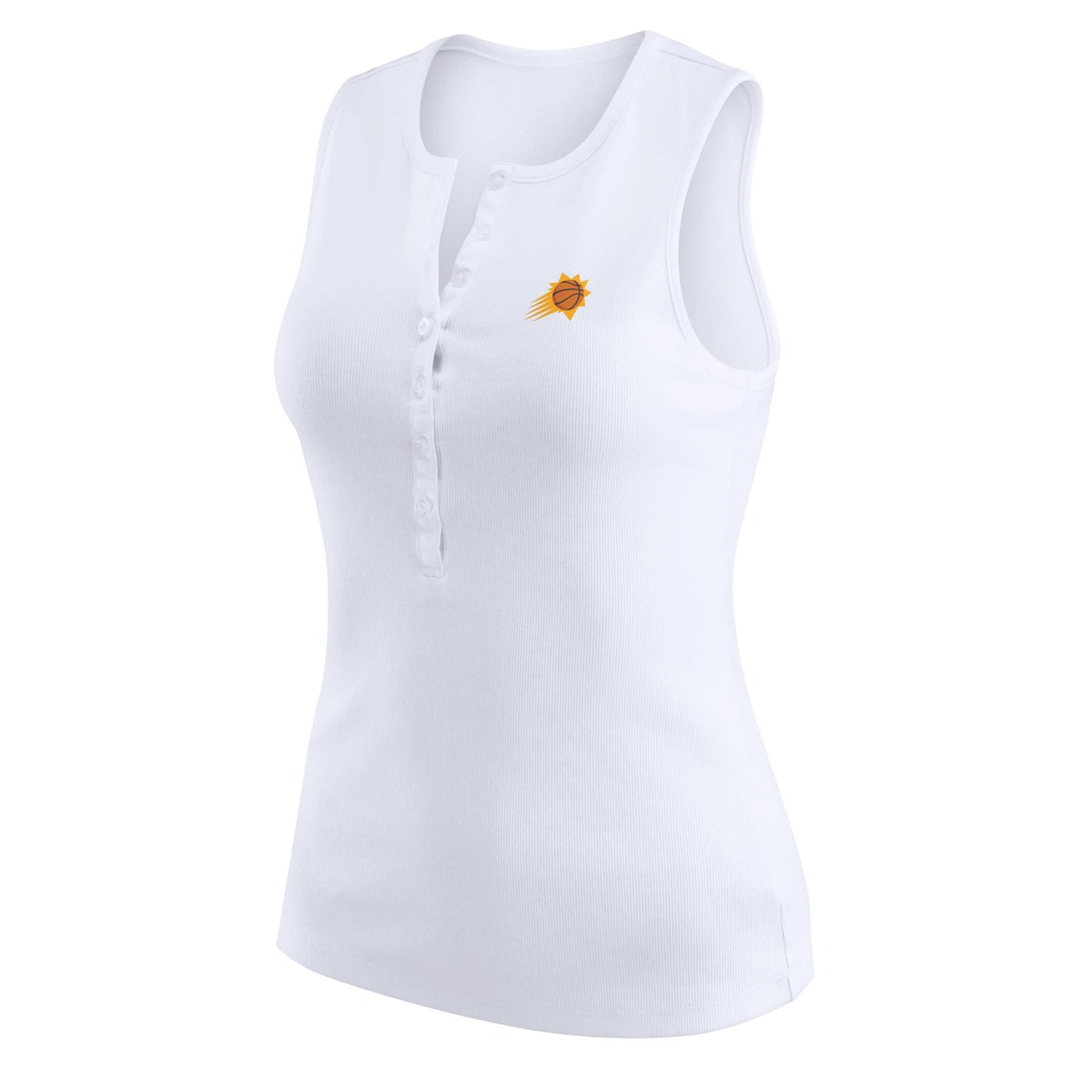 WEAR by Erin Andrews Phoenix Suns Rib-Knit Henley Tank Top - view number 2