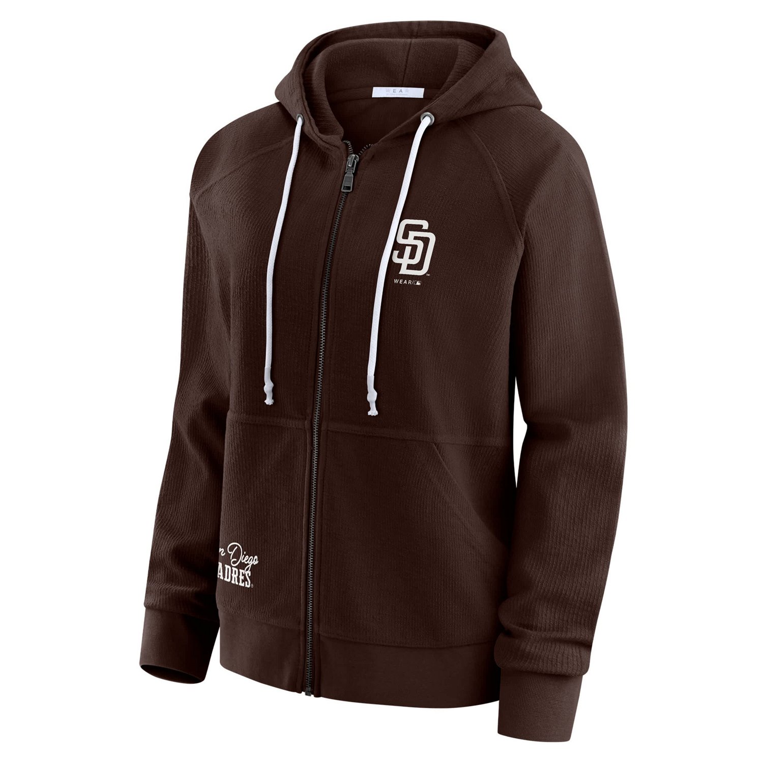 WEAR by Erin Andrews San Diego Padres Vintage Full-Zip Raglan Hoodie - view number 2