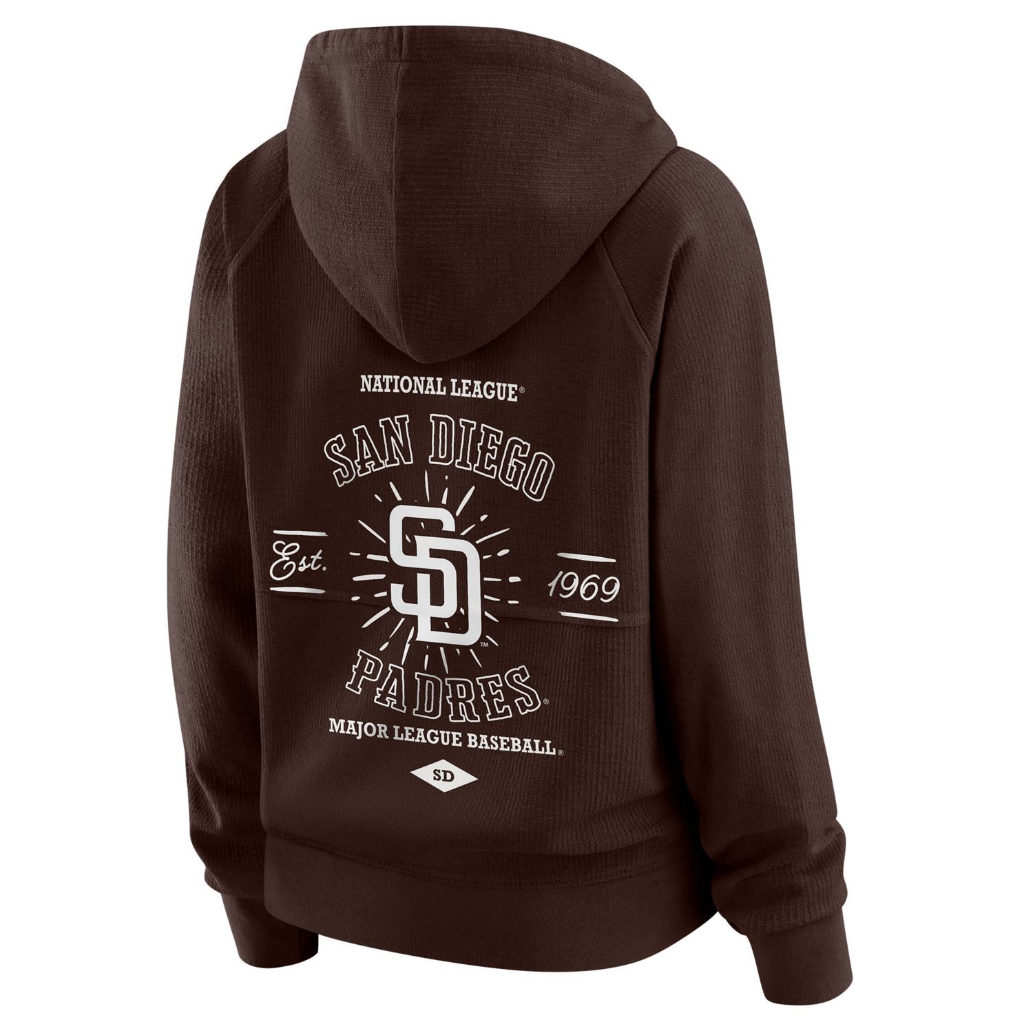 WEAR by Erin Andrews San Diego Padres Vintage Full-Zip Raglan Hoodie - view number 3