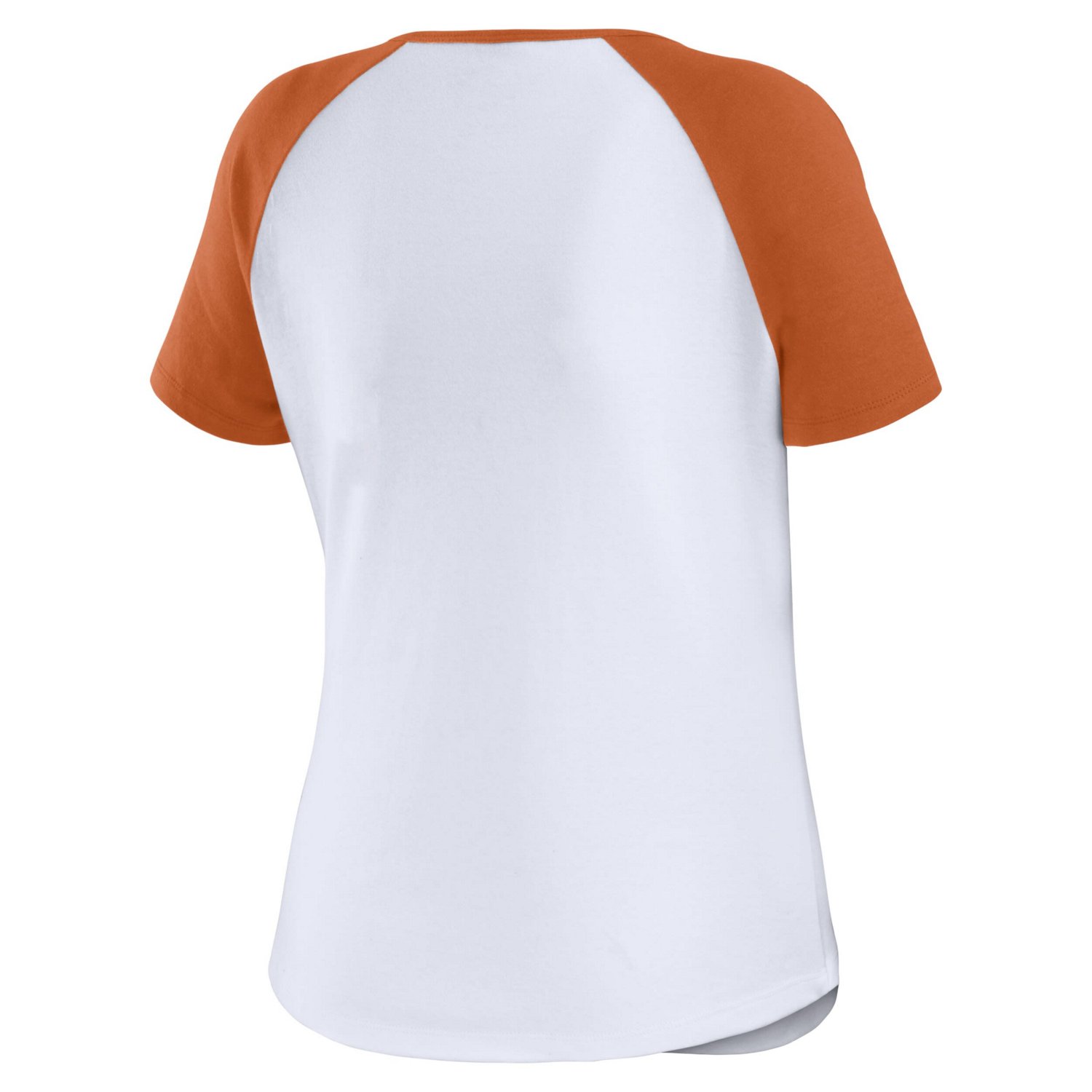 WEAR by Erin Andrews Texas Longhorns Baseball Logo Raglan Henley T-Shirt - view number 3