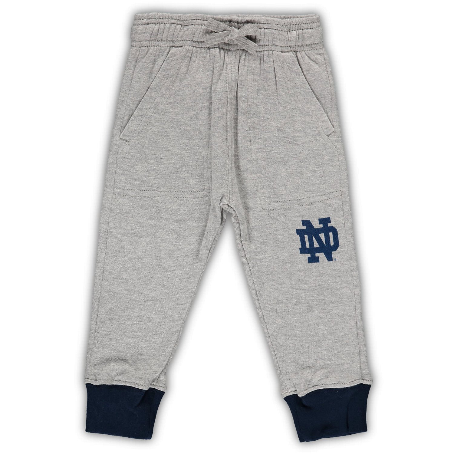 Wes  Willy Heathered Gray/ Notre Dame Fighting Irish Jie Jie Long Sleeve Bodysuit  Pants Set - view number 2