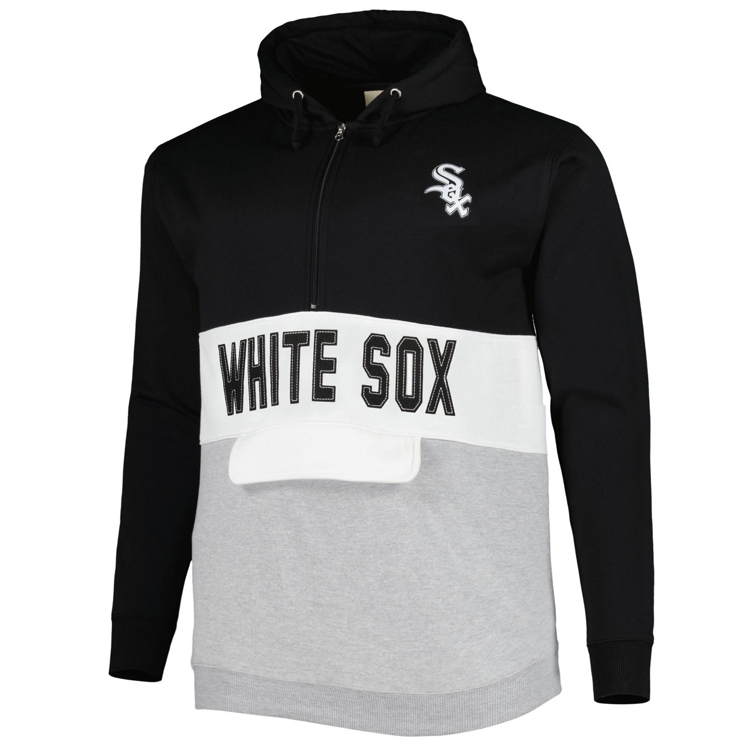 White Chicago White Sox Big  Tall Fleece Half-Zip Hoodie - view number 2