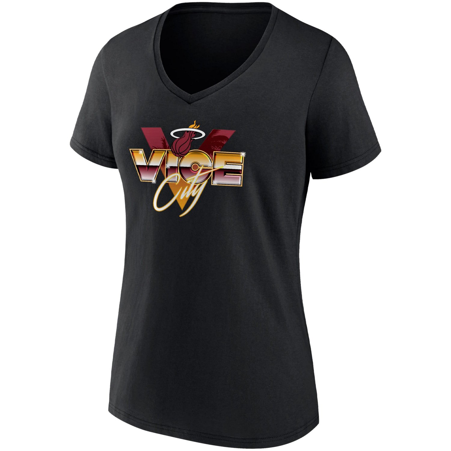 Wo Fanatics Miami Heat Hometown Collection Vice City V-Neck T-Shirt