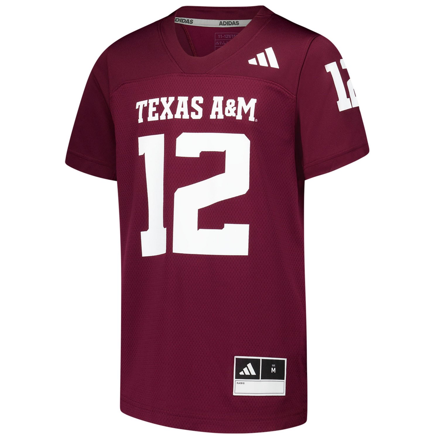 Youth adidas 1 Texas AM Aggies Replica Jersey - view number 2