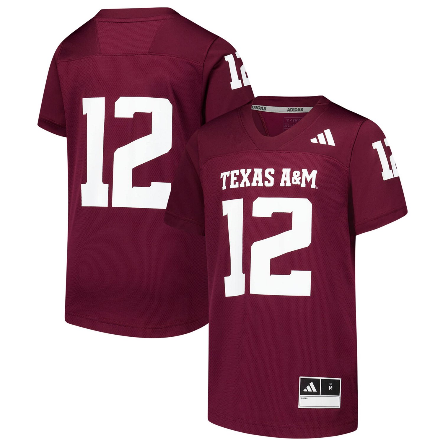 Youth adidas 1 Texas AM Aggies Replica Jersey - view number 1